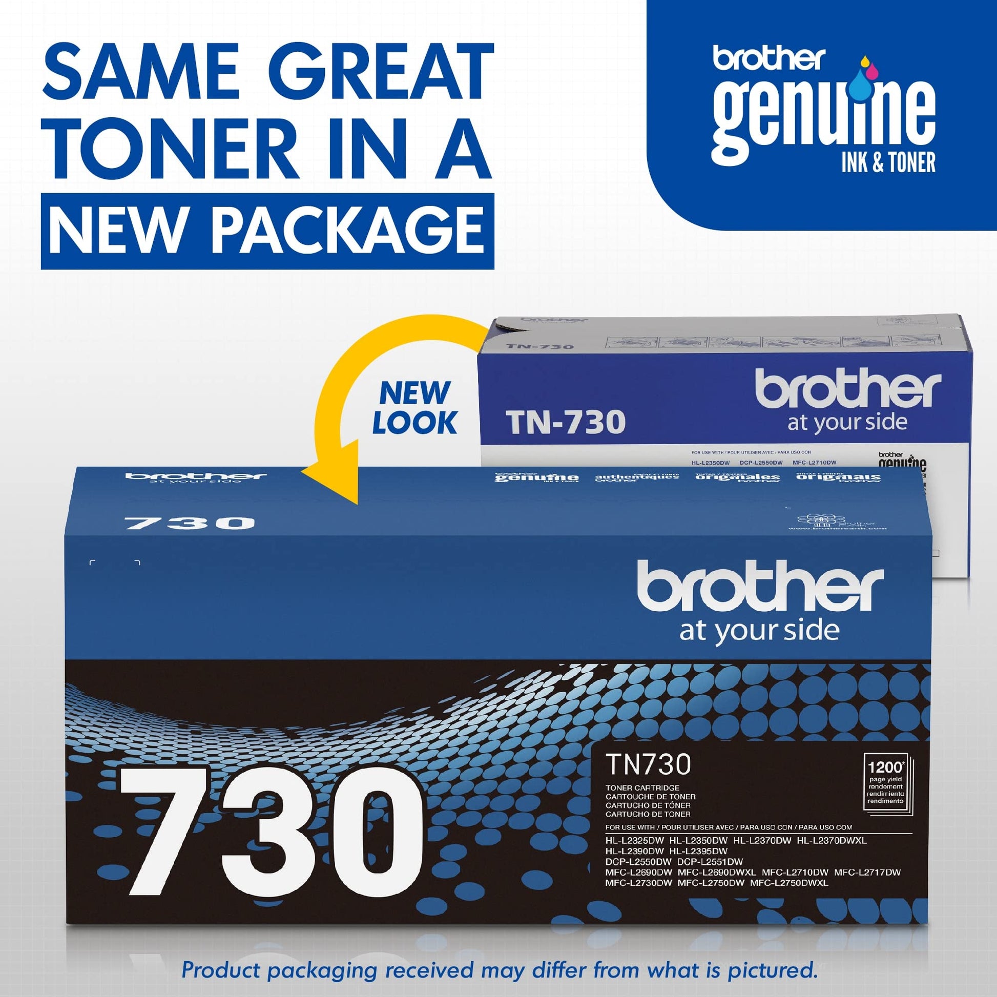 BROTHER Carbrt3720, Tóner Tn730 Laser Monocromático Negro Productos De Oficina, Negro (Black), Única