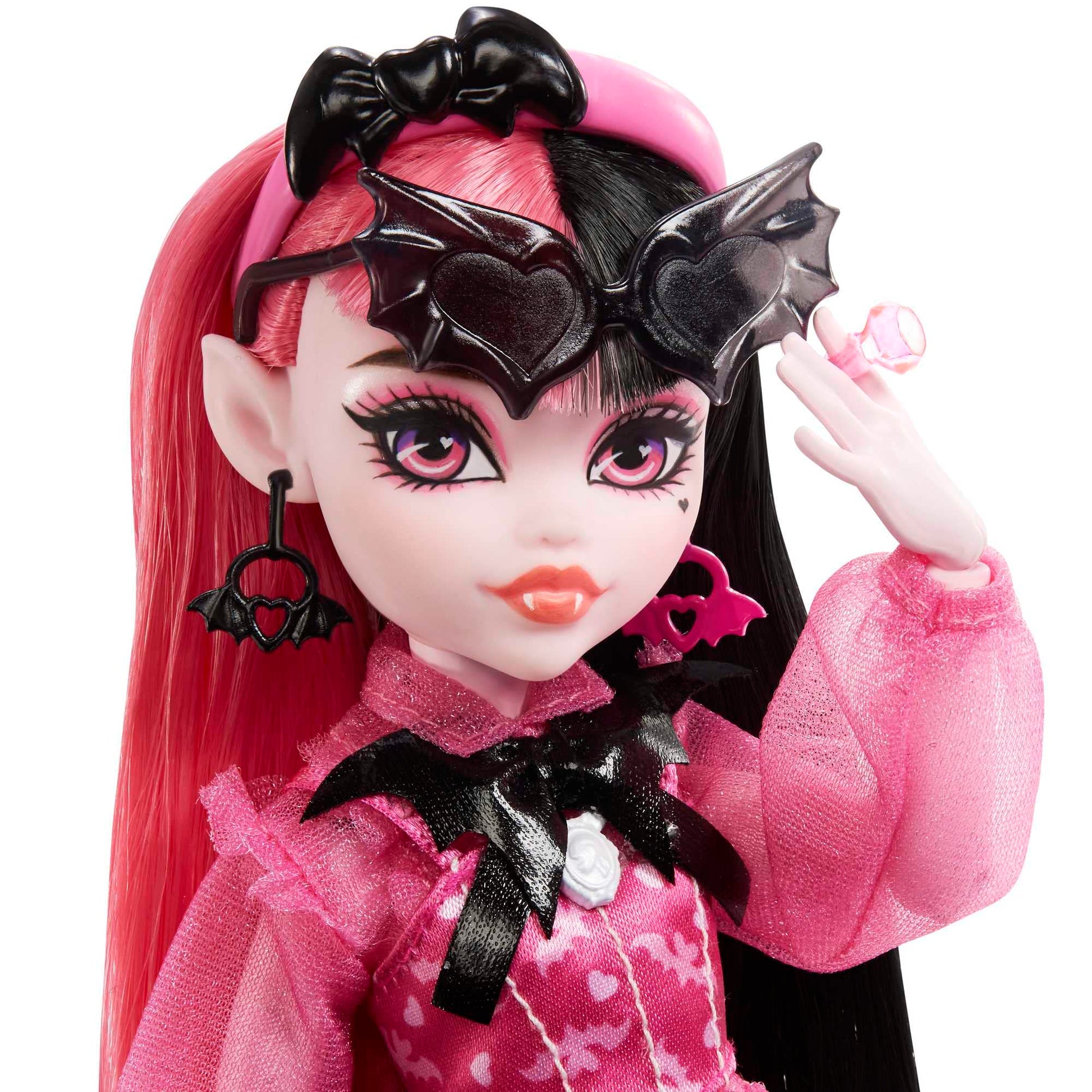 Muñeca Monster High Draculaura Vampiro con Vestimenta de Moda y Capa Elegante para Niñas