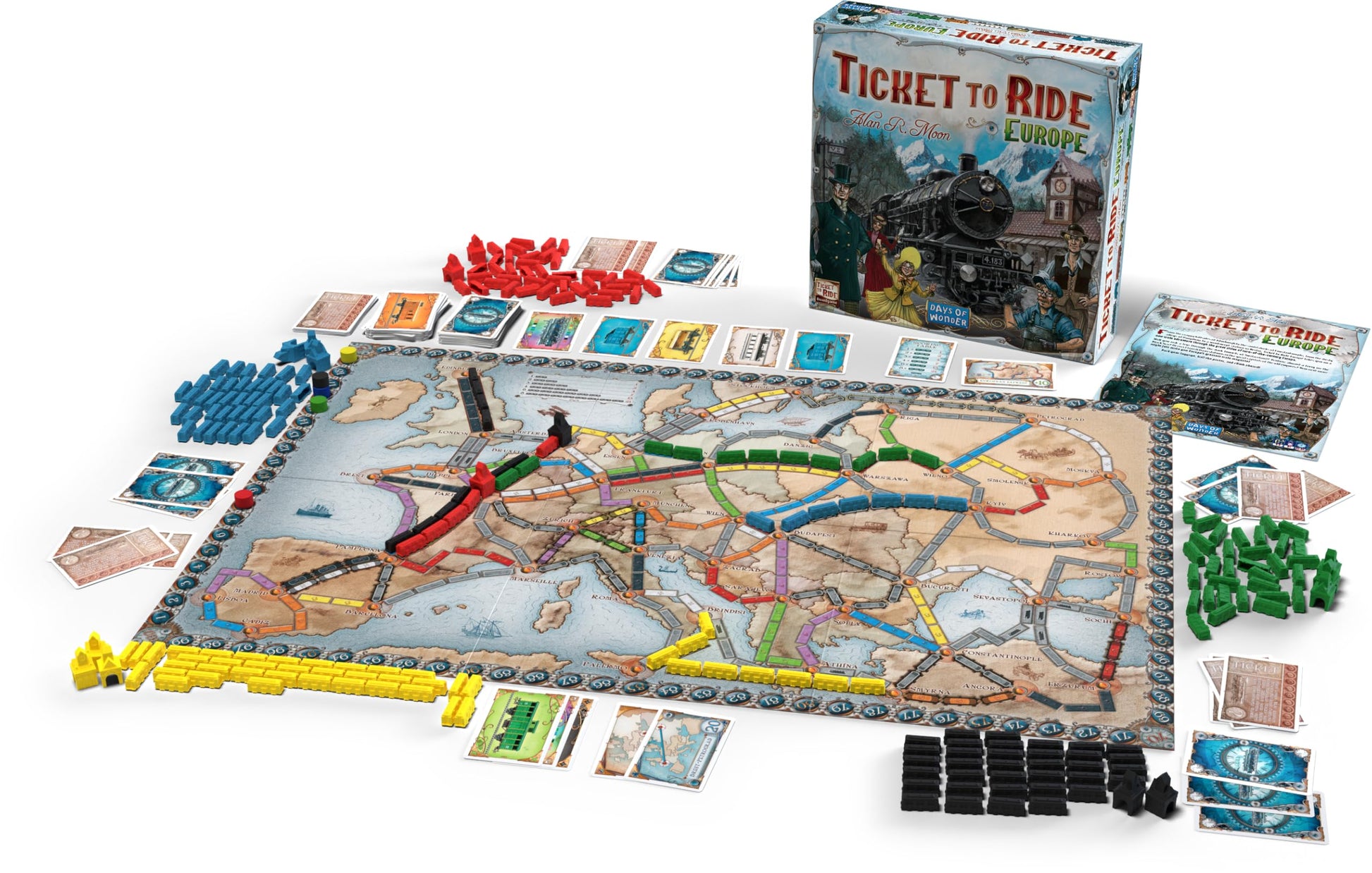 Days of Wonder Ticket to Ride Europe - Juego de Mesa de Estrategia sobre ferrocarriles (en inglés)
