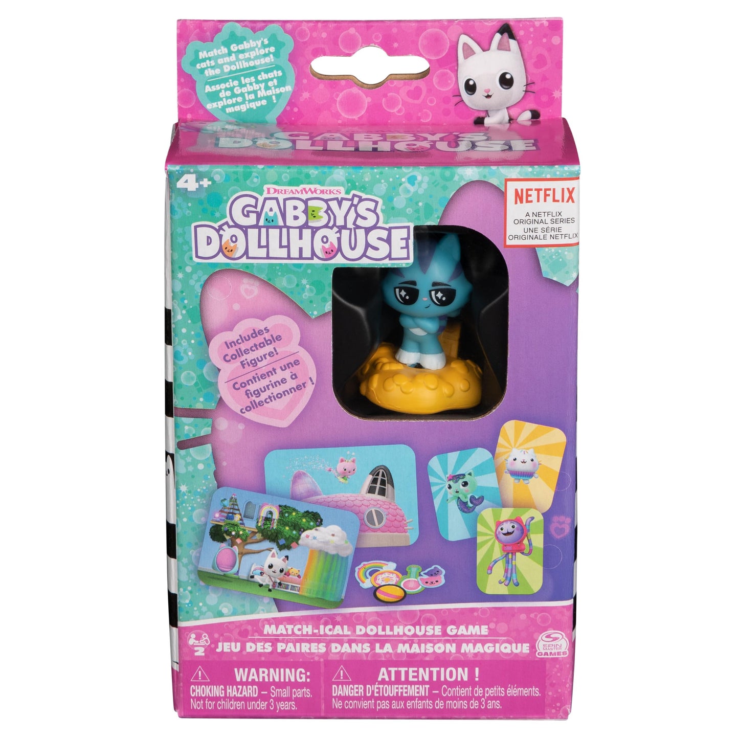 Cardinal, Gabby´s Dollhouse, Juego de Pares en la casa mágica, Juego de Memoria para 2 Jugadores, Juego de Mesa Inspirado en la Serie Original de Netflix, para niños a Partir de 4 años
