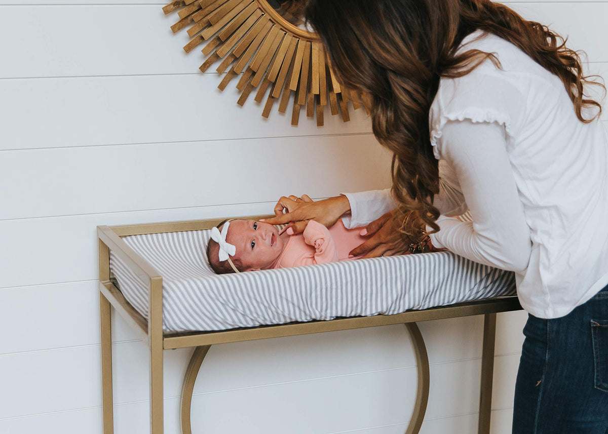 Premium Knit Diaper Changing Pad Cover"Everest" by Copper Pearl