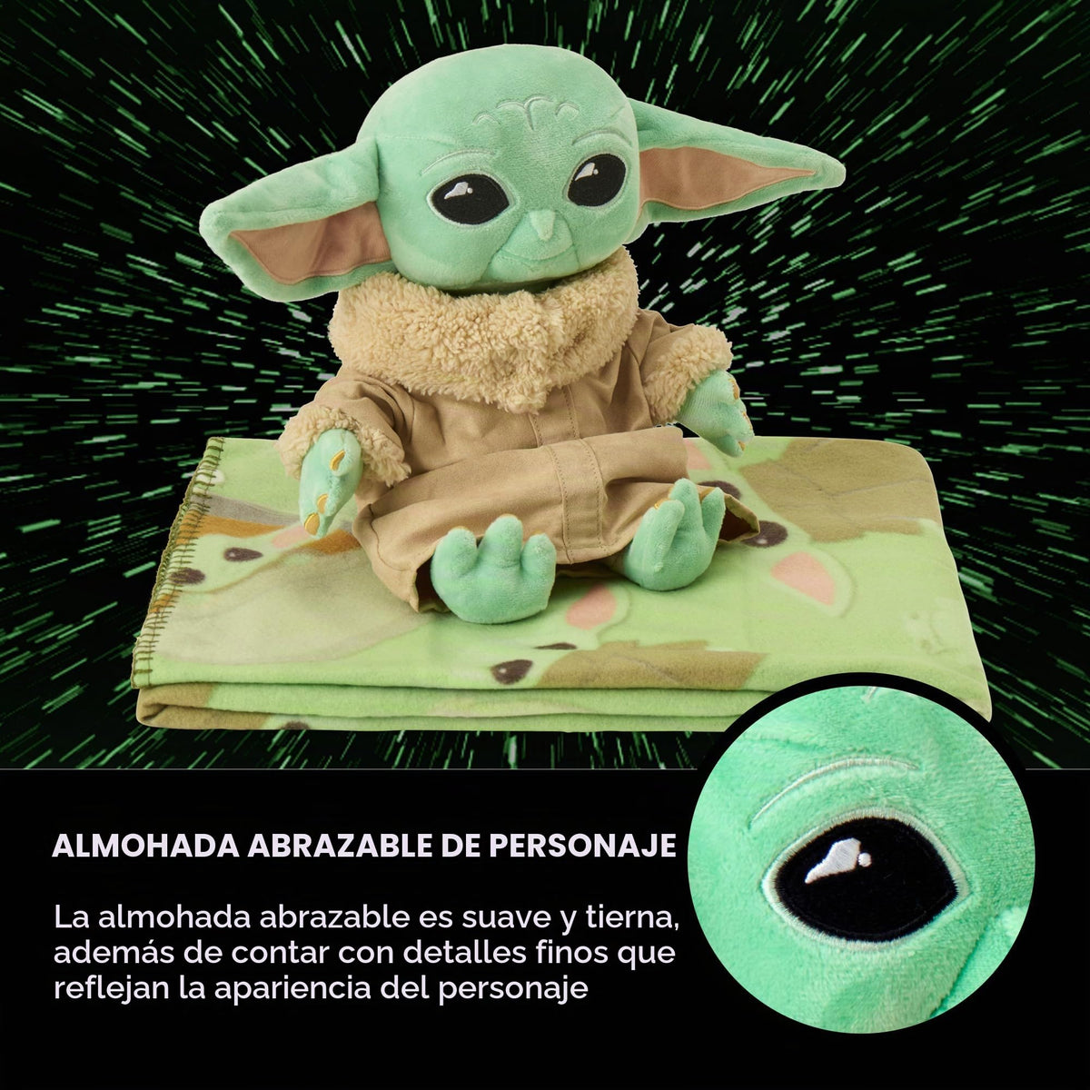 Northwest Star Wars - Juego de Manta de Almohada y Forro Polar The Mandalorian Character Hugger, 40 x 50 Pulgadas, el niño