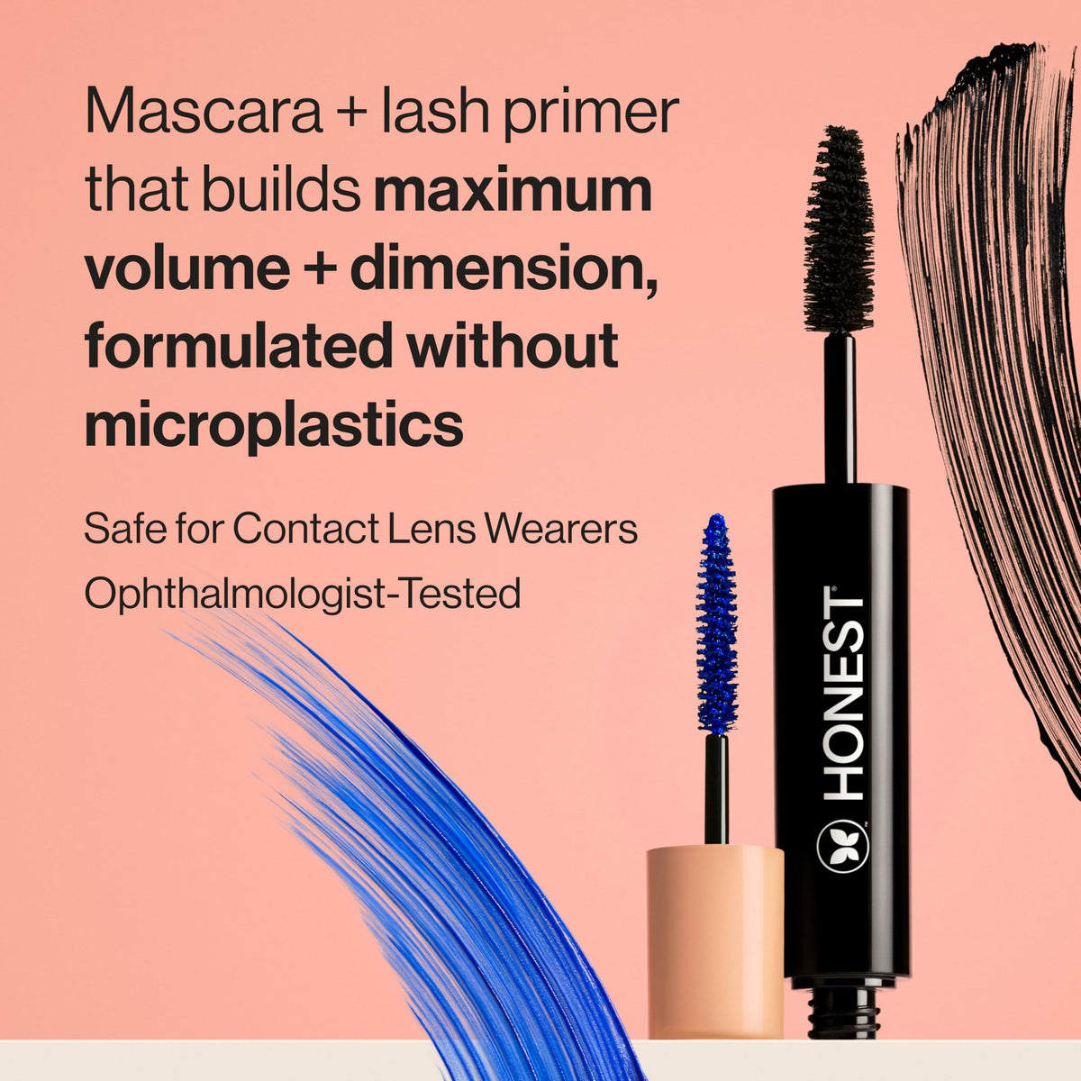 Extreme Volume Mascara Plus Bold Lash Primer by Honest for Women - 0.27 oz Mascara