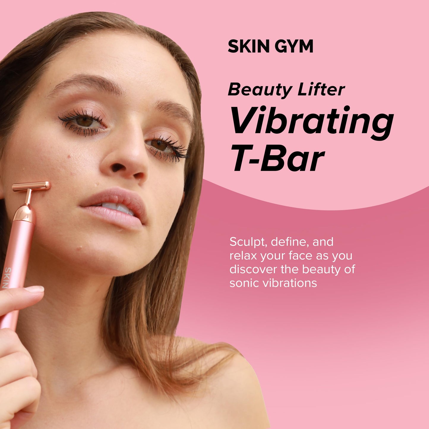 Skin Gym Electric T Shape Facial Massager for Wrinkles and Fine Lines Anti-Aging Face Lift Skin Care Beauty Tool
