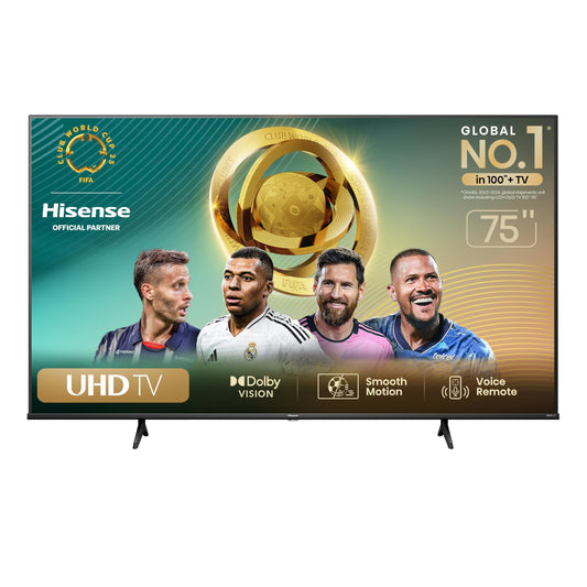 Hisense Television A6N Pantalla 75 Pulgadas, Smart Vidaa TV UHD 4K,Control Remoto por Voz con Alexa, Dolby Vision, Amplia Gama de Colores, Modo de Juego Plus,ALLM, mira TV en Vivo sin Cable