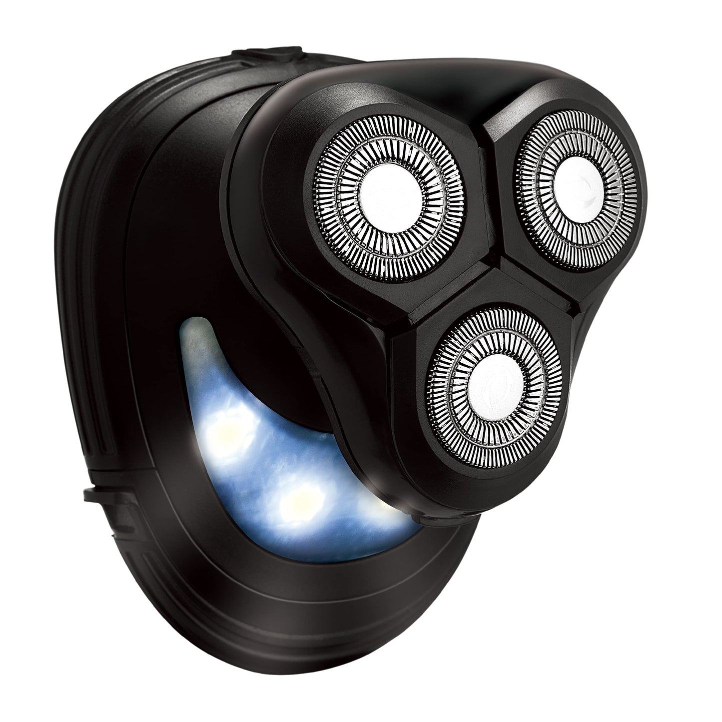 CHARGEWORX Groom Essentials 3D Rotary Face y Head Shaver para Hombres, Luz Led | Afeitadoras Eléctricas Compactas A Batería, Inalámbricas para Hombres, 3 Cabezas Flotantes - Maquinilla de Afeitar Eléc