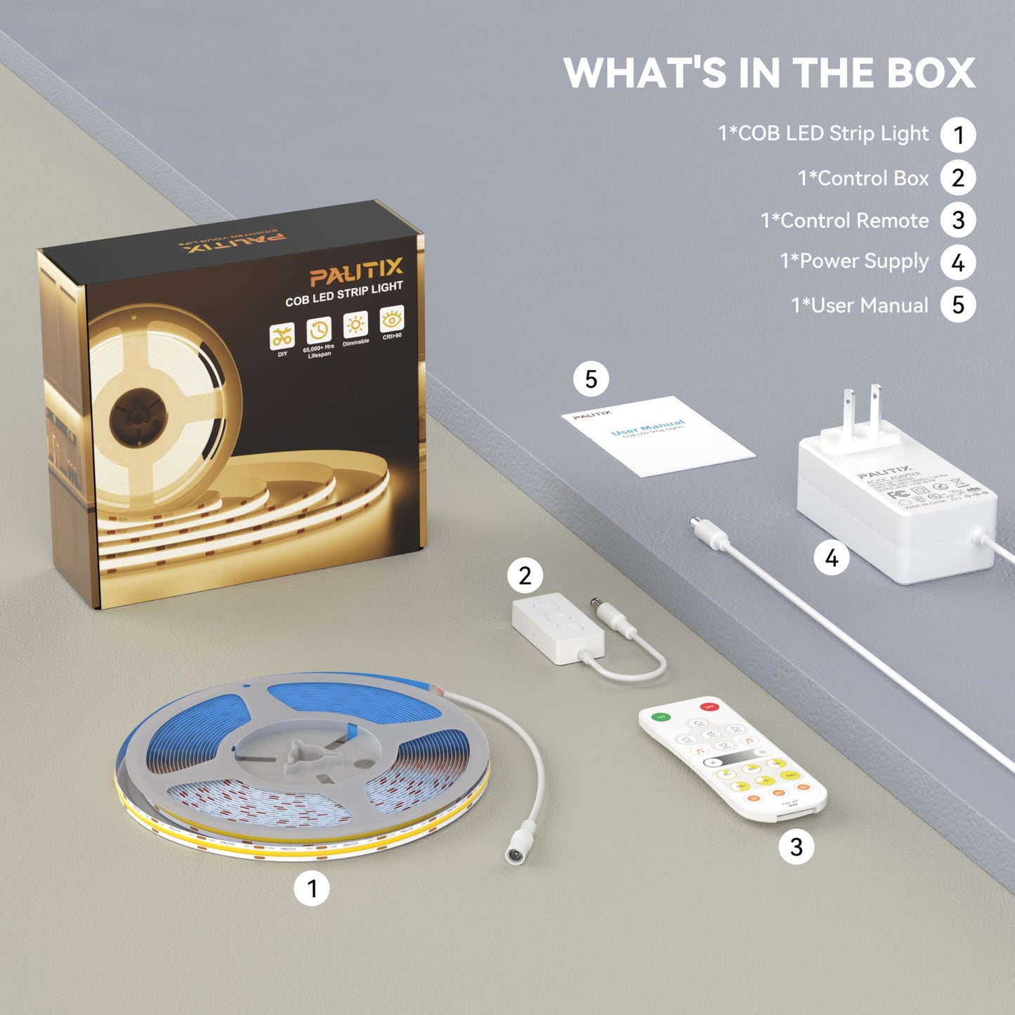 Tira de Luz LED PAUTIX Blanca Regulable de 6,1 m Super Brillante con Alexa y Google Assistant