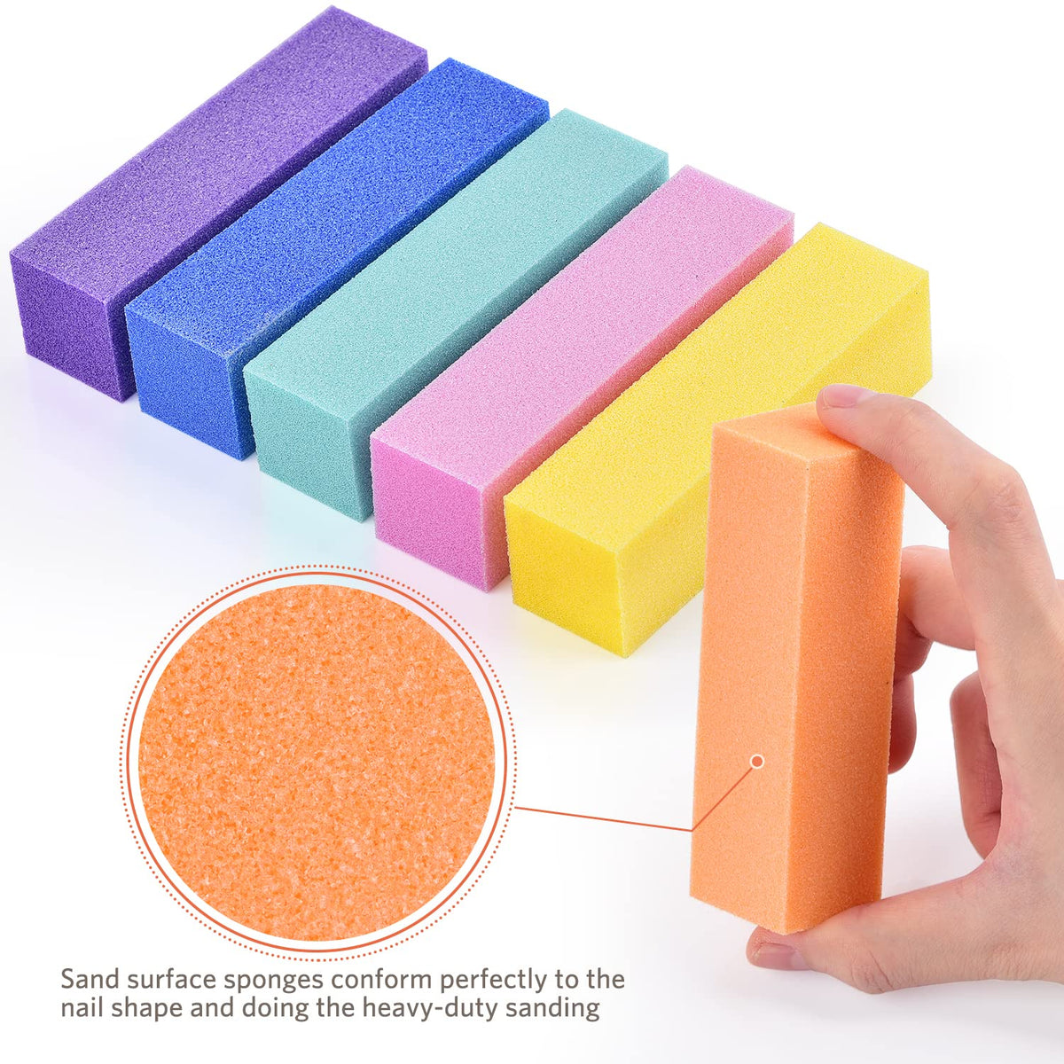 TsMADDTs Nail Files and Buffer, Professional Manicure Tools Kit Rectangular Art Care Buffer Block Tools 100/180 Grit 12Pcs/Pa(Black)