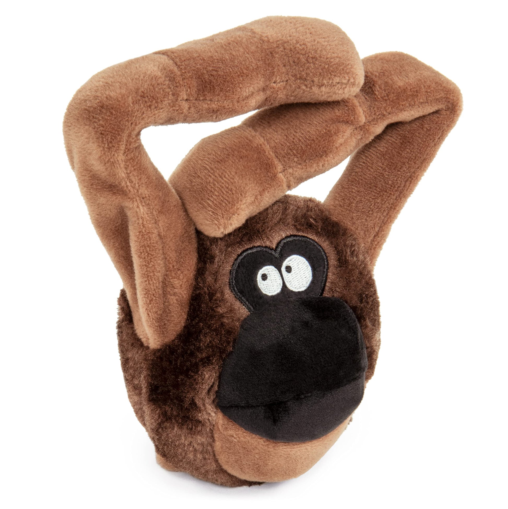 goDog Action Plush Ape - Juguete Animado para Perro chirriante, tecnología de protección para Masticar, Color marrón, Talla única