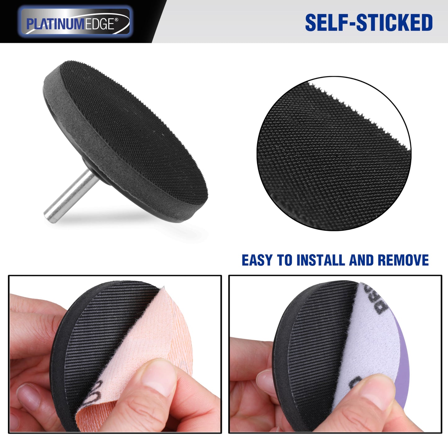 Kit de Restauración de Faros PLATINUMEDGE en Plata con Discos de Lijado de 3 Pulgadas para Coche