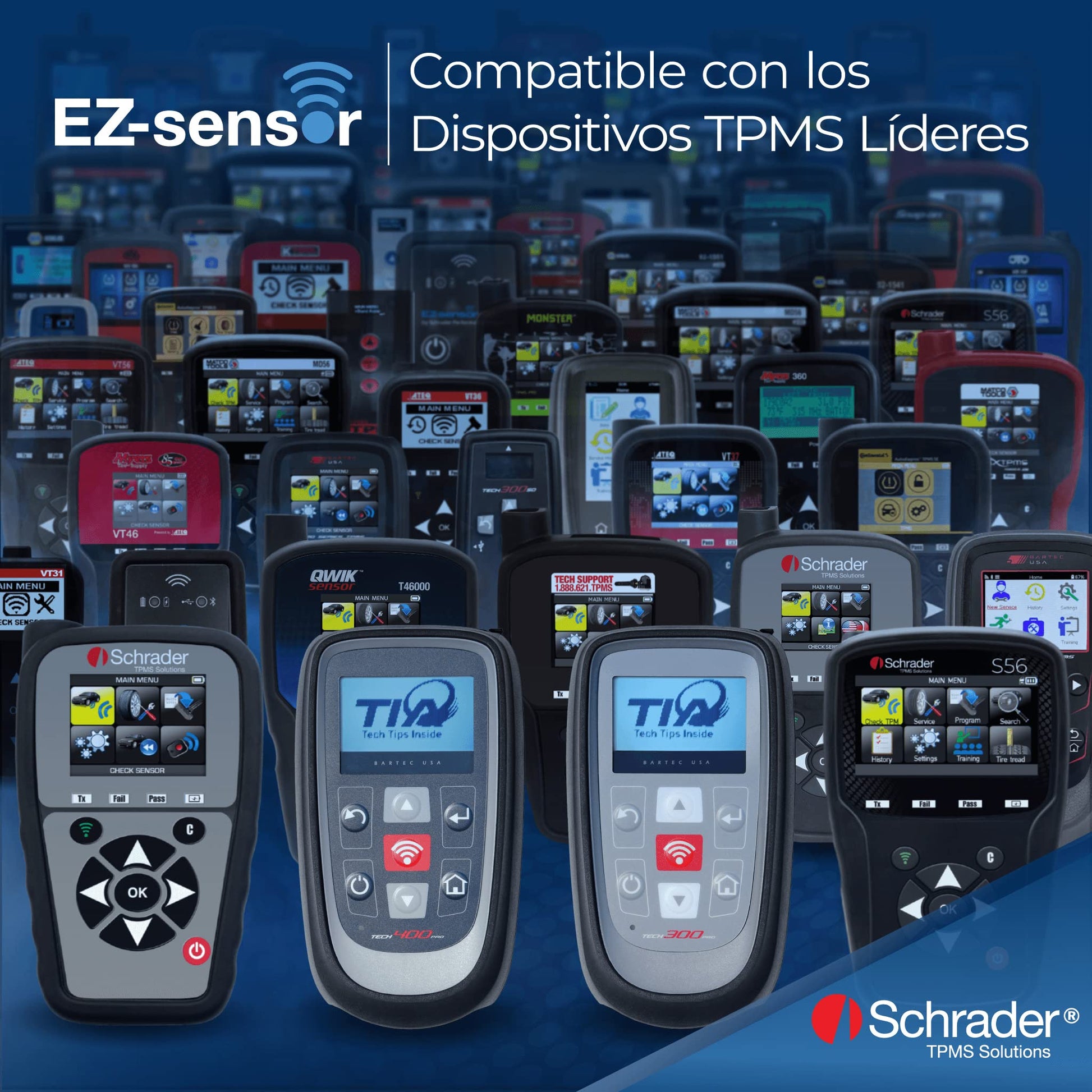 Sensor Programable de Control de Presión de Neumáticos Schrader único SKU Negro 314.9 MHz 315 MHz 433 MHz Requiere Programación Antes de la Instalación