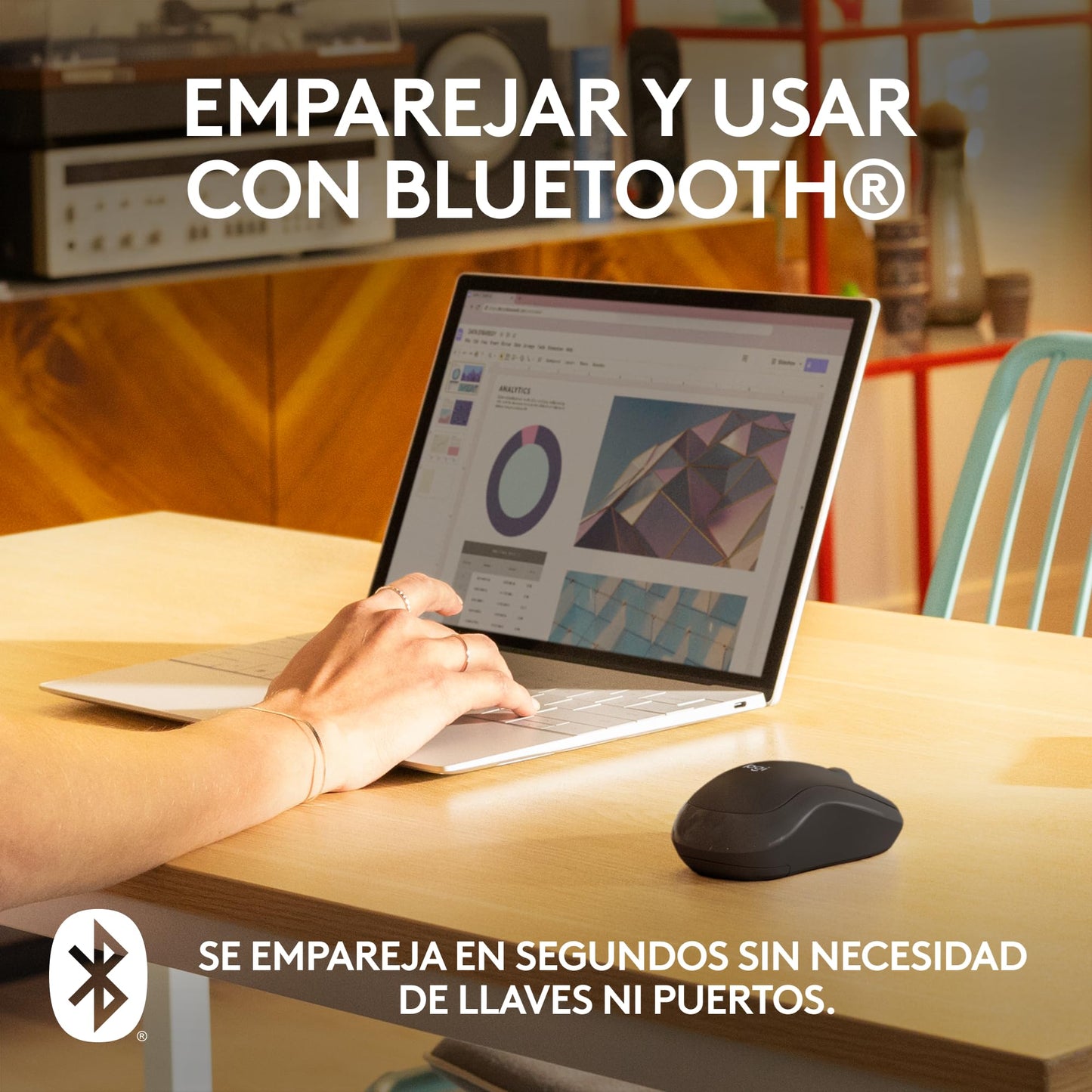 Logitech Mouse Bluetooth silencioso M240, inalámbrico, Compacto, portátil, Seguimiento Suave, batería 18 Meses, Windows, macOS, ChromeOS, Compatible con PC, Mac, laptops, Tablets - Negro
