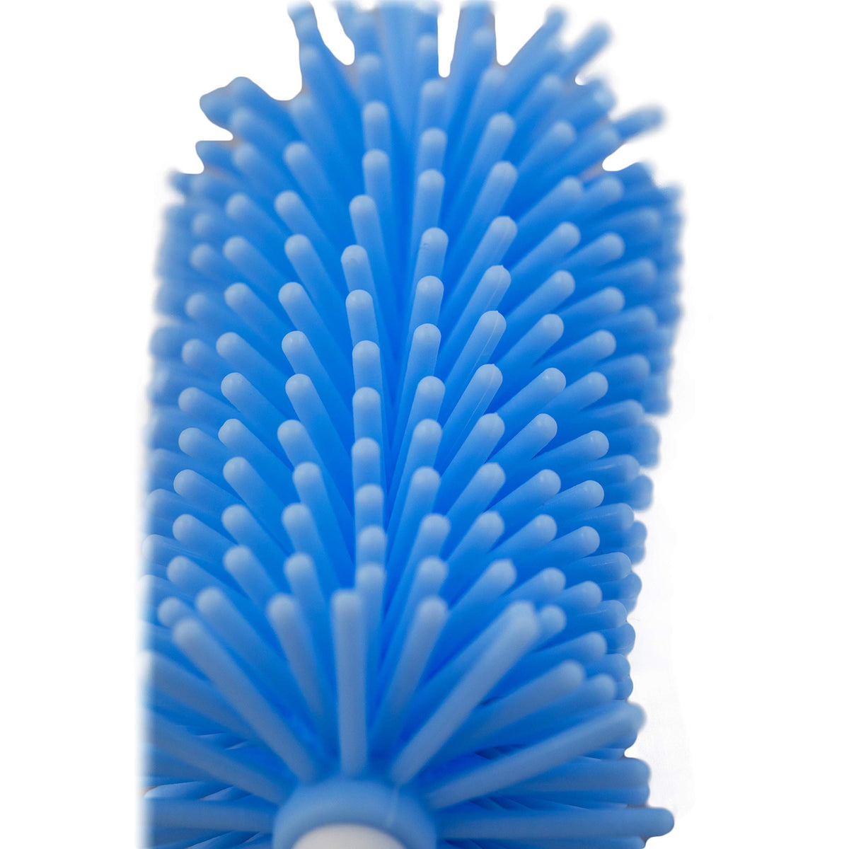 PAPU BABY Cepillo para Biberón/Botella de Silicón 100% grado alimenticio. Escobillón para Biberones. (Azul)