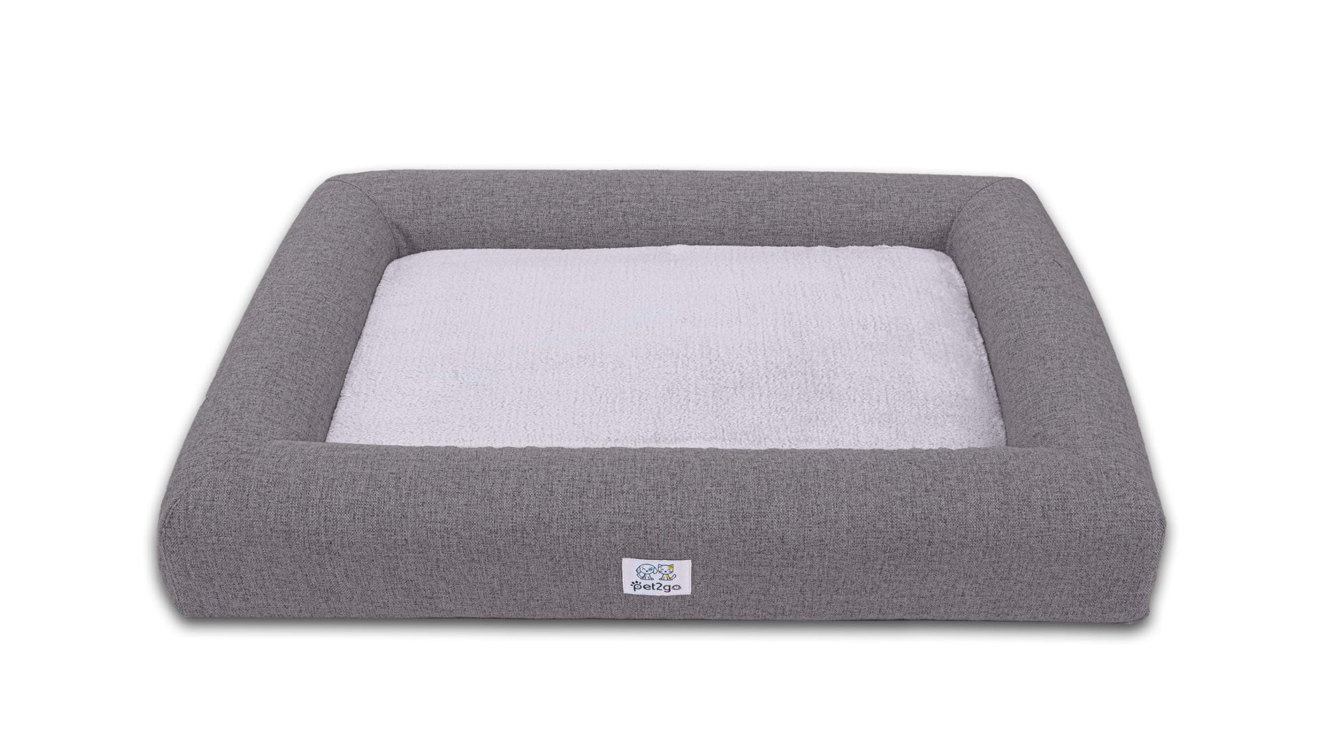 Cama Ortopédica pet2go Gris Oscuro con Funda Removible para Mascota Pequeña