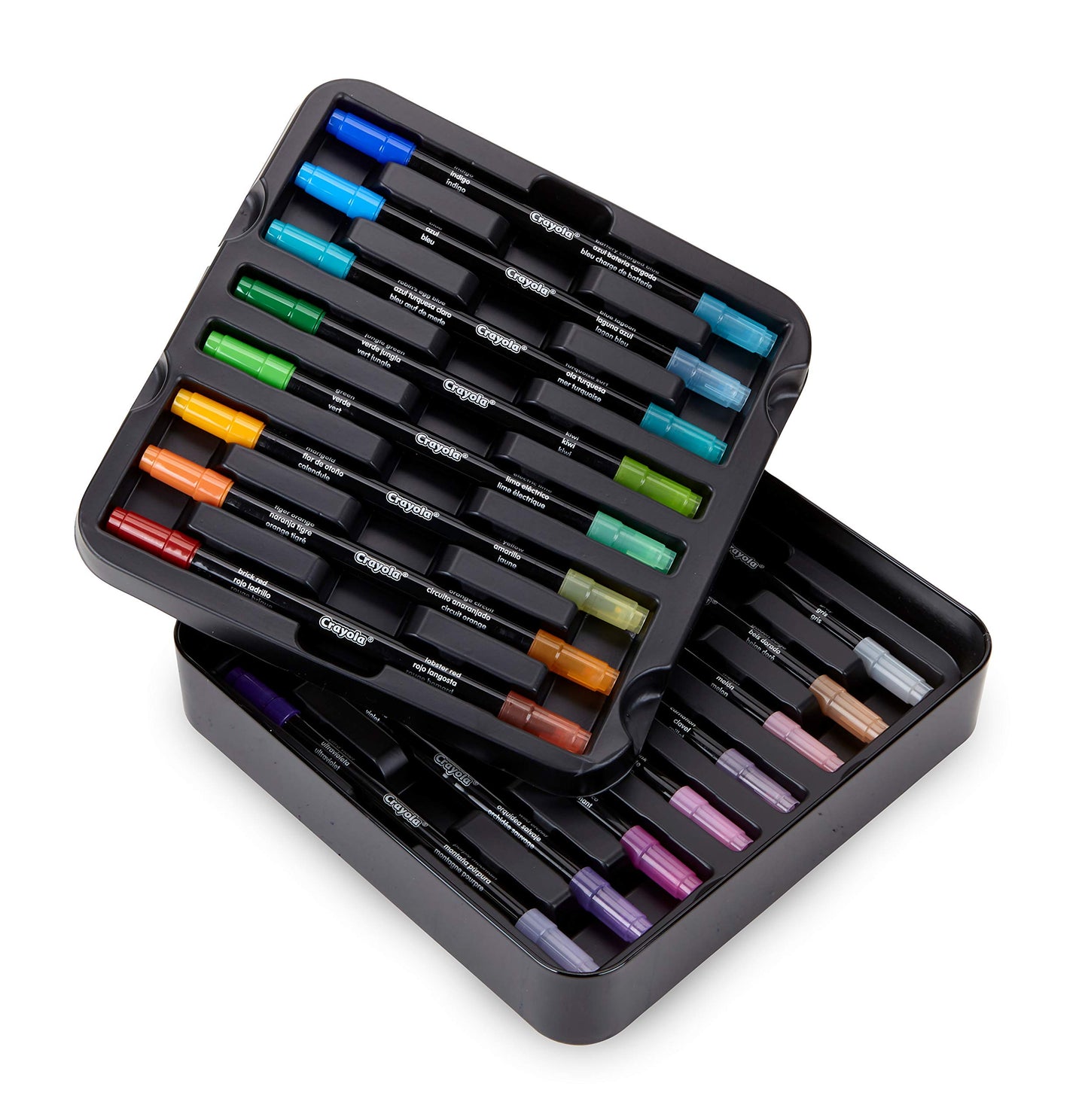 Crayola Signature Sketch & Detail Dual-Tip Markers, Professional Coloring Kit, Crayoligraphy Calligraphy, Gift