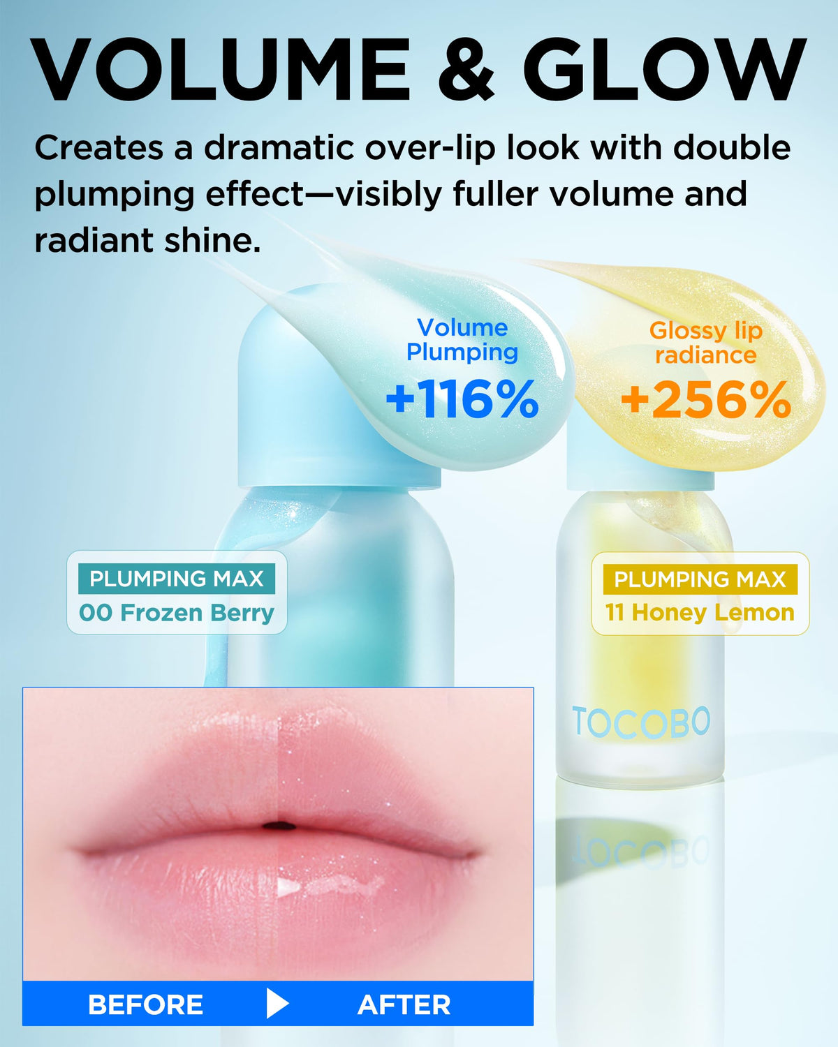 TOCOBO Juicy Berry Plumping Lip Oil 12 Cherry Ade – Aceite labial hidratante vegano coreano con aceites vegetales para un alto brillo – Fórmula no pegajosa para todos los tonos de piel, 4g