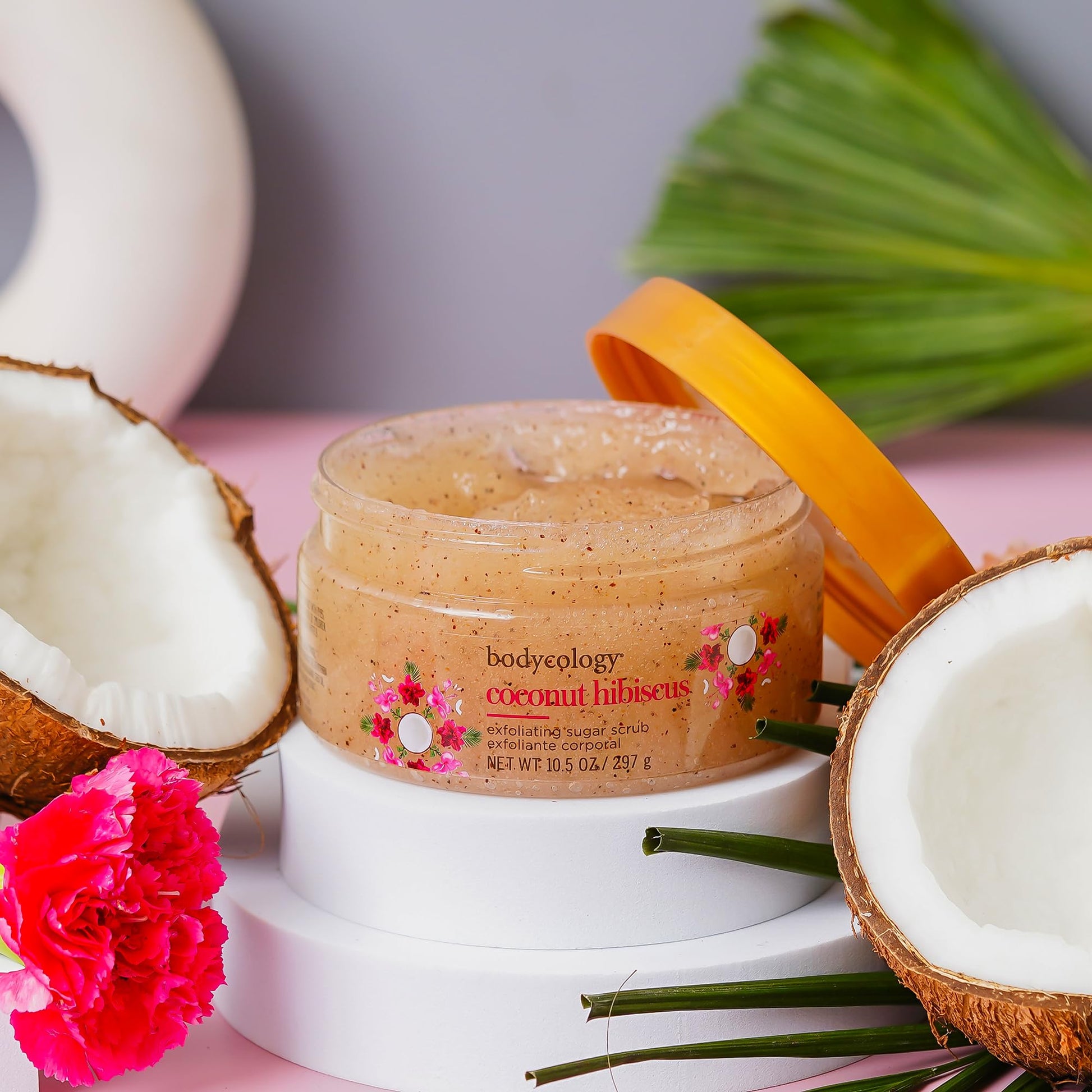 Coconut Hibiscus Exfoliating Sugar Scrub by Bodycology for Women - 10.5 oz Scrub
