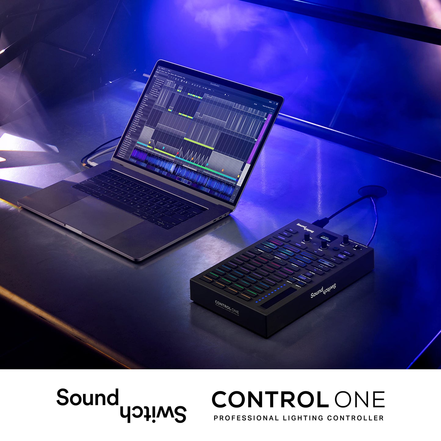 Controlador de Iluminación DMX SoundSwitch Control One Negro con Software y Soporte para Phillips Hue
