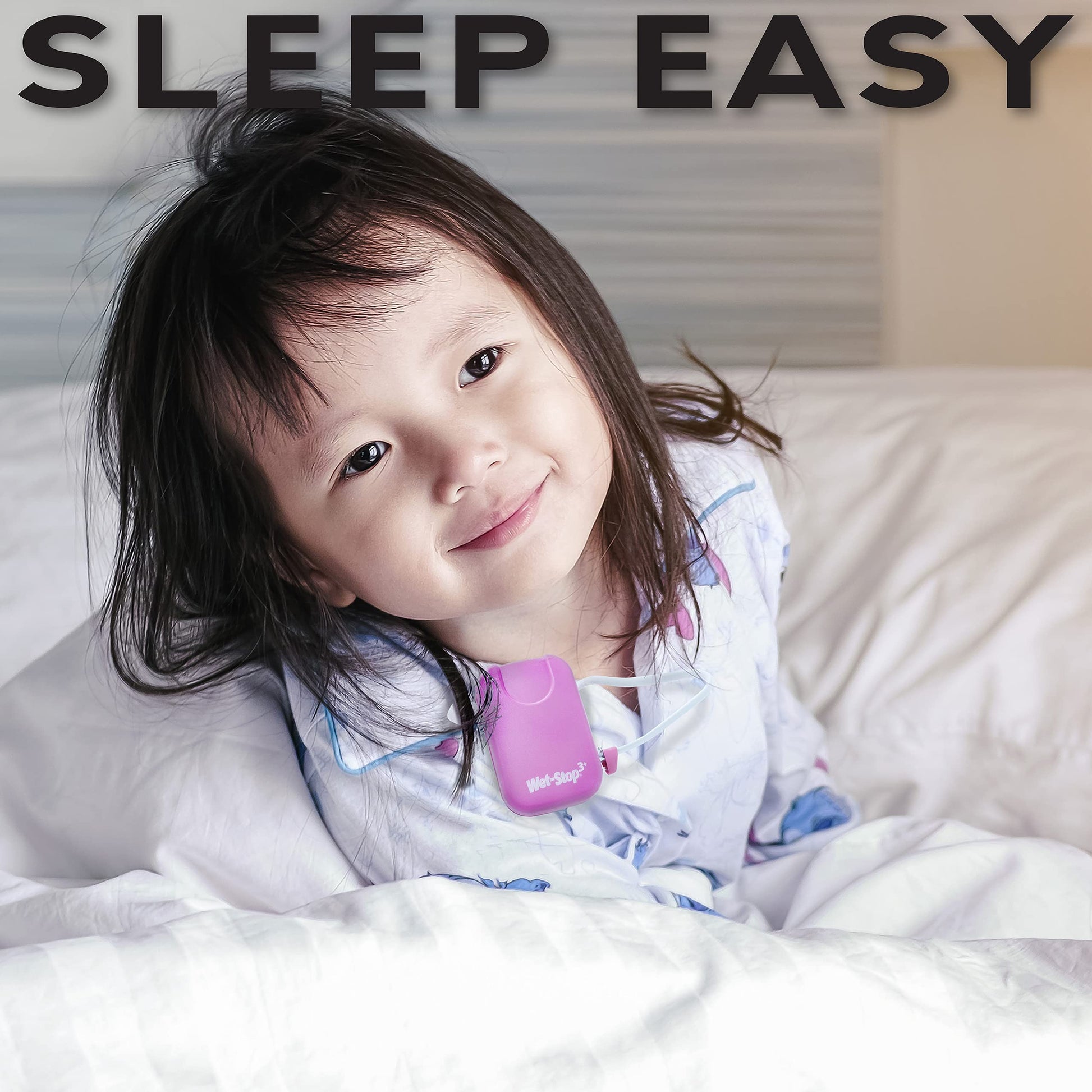 Alarma de Enuresis Wet Stop 3 rosada con Monitor de Cama para Vibraciones y Sonido