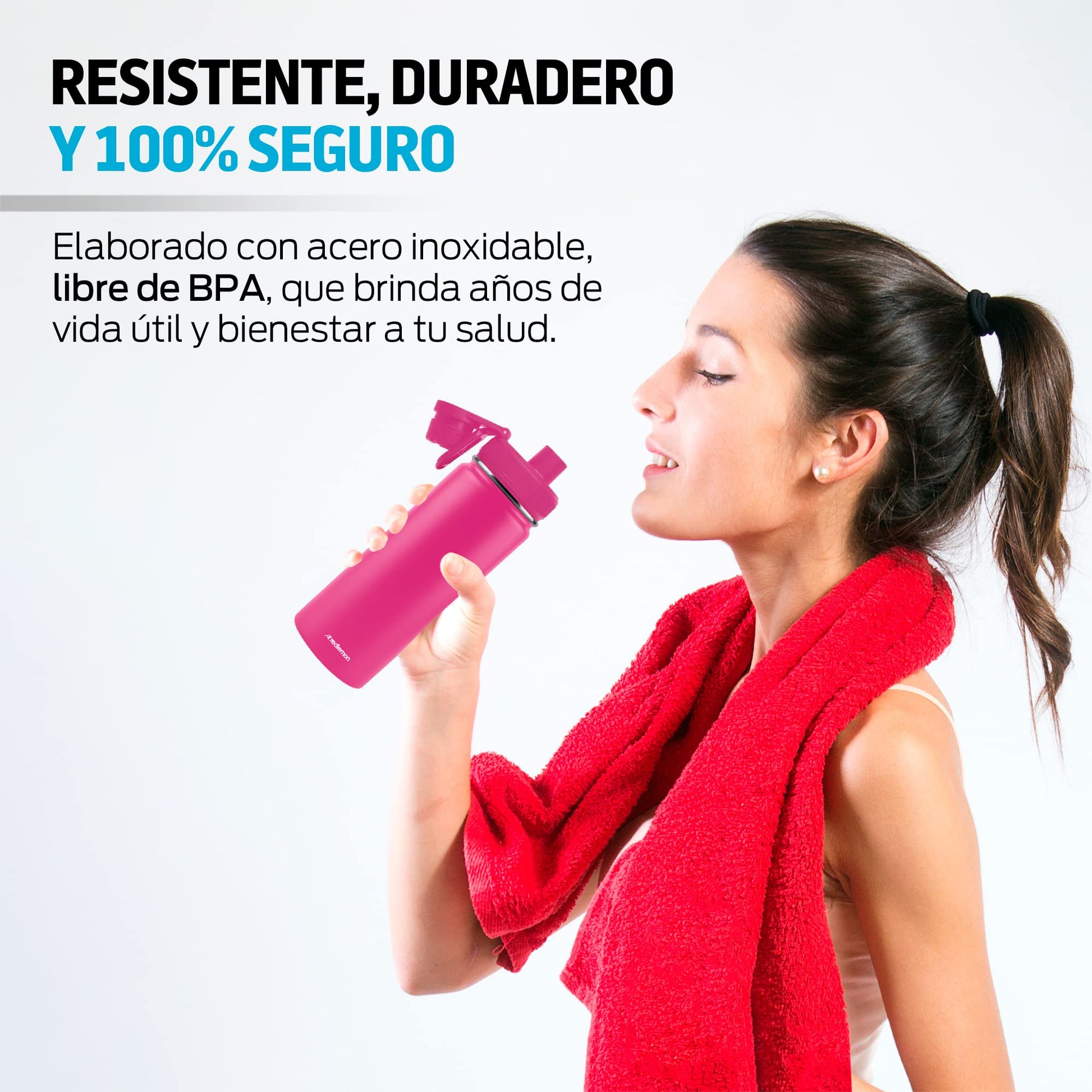 Termo Acero Inoxidable Redlemon Plata Doble Aislamiento Antigoteo Ecológico