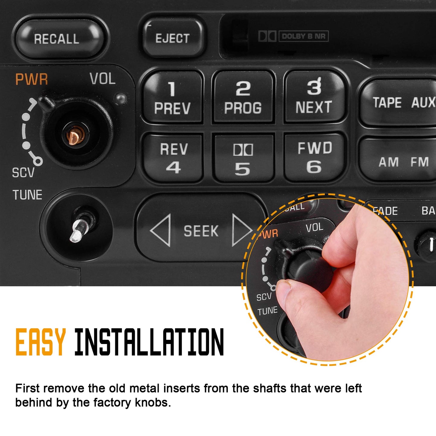 Perillas de control de volumen de radio estéreo para GMC Cadillac Chevrolet Chevy