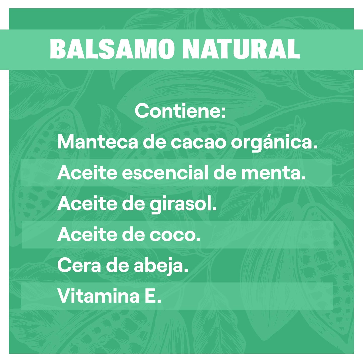 NEEBS | Bálsamo Labial Natural de Menta | 3pack de 4.5g c/u | Intensa humectación | Ingredientes 100% naturales | Artesanal