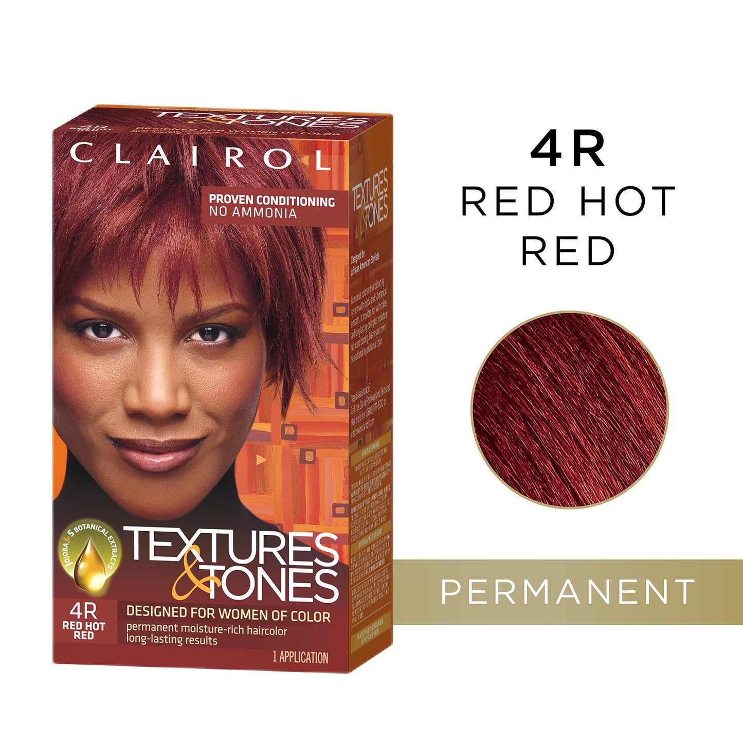 Clairol Professional Textures & Tones, 4r Hot Red, 1 oz.