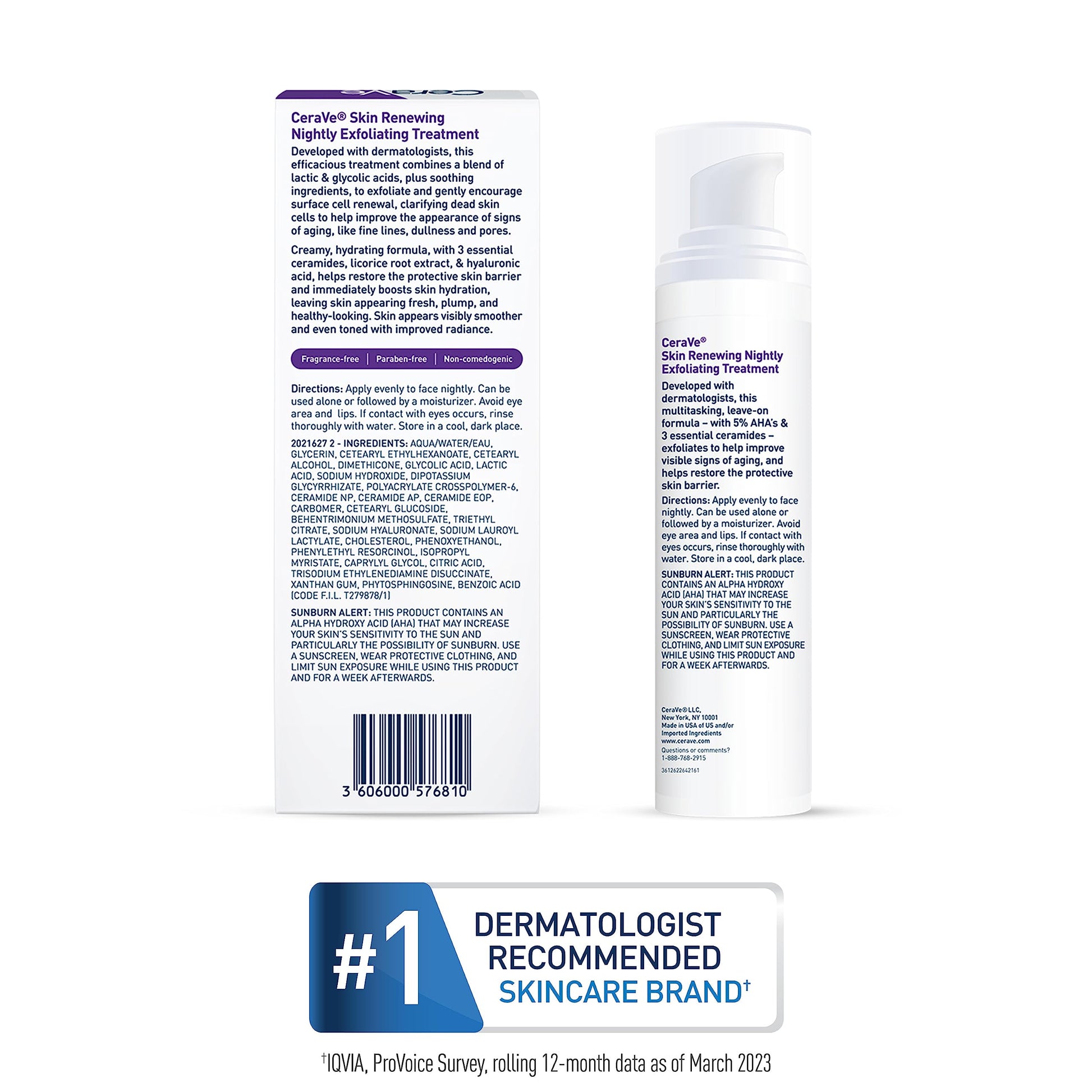 CeraVe Anti Aging Face Serum with Glycolic Acid, Lactic Acid, and Ceramides | Dark Spot Corrector for Face | 1.7 Ounce