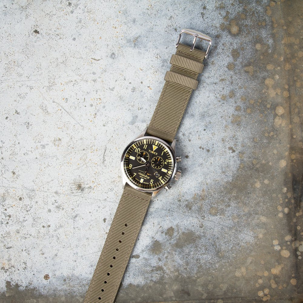 Archer Watch Strap - Correas de Reloj de Nailon Premium de Liberación Rápida (Caqui, 18mm)