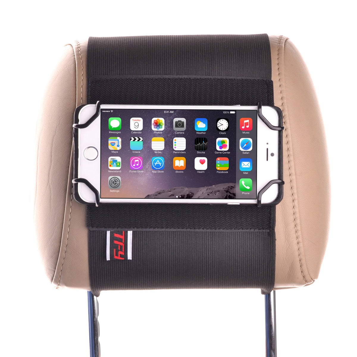 Soporte para Reposacabezas TFY Negro Compatible con iPad Mini iPhone Huawei