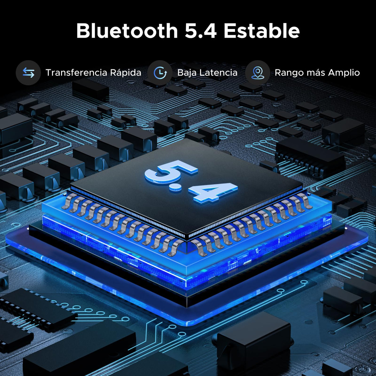 Transmisor Bluetooth 5.4 UGREEN Negro con Batería 19h para Avión