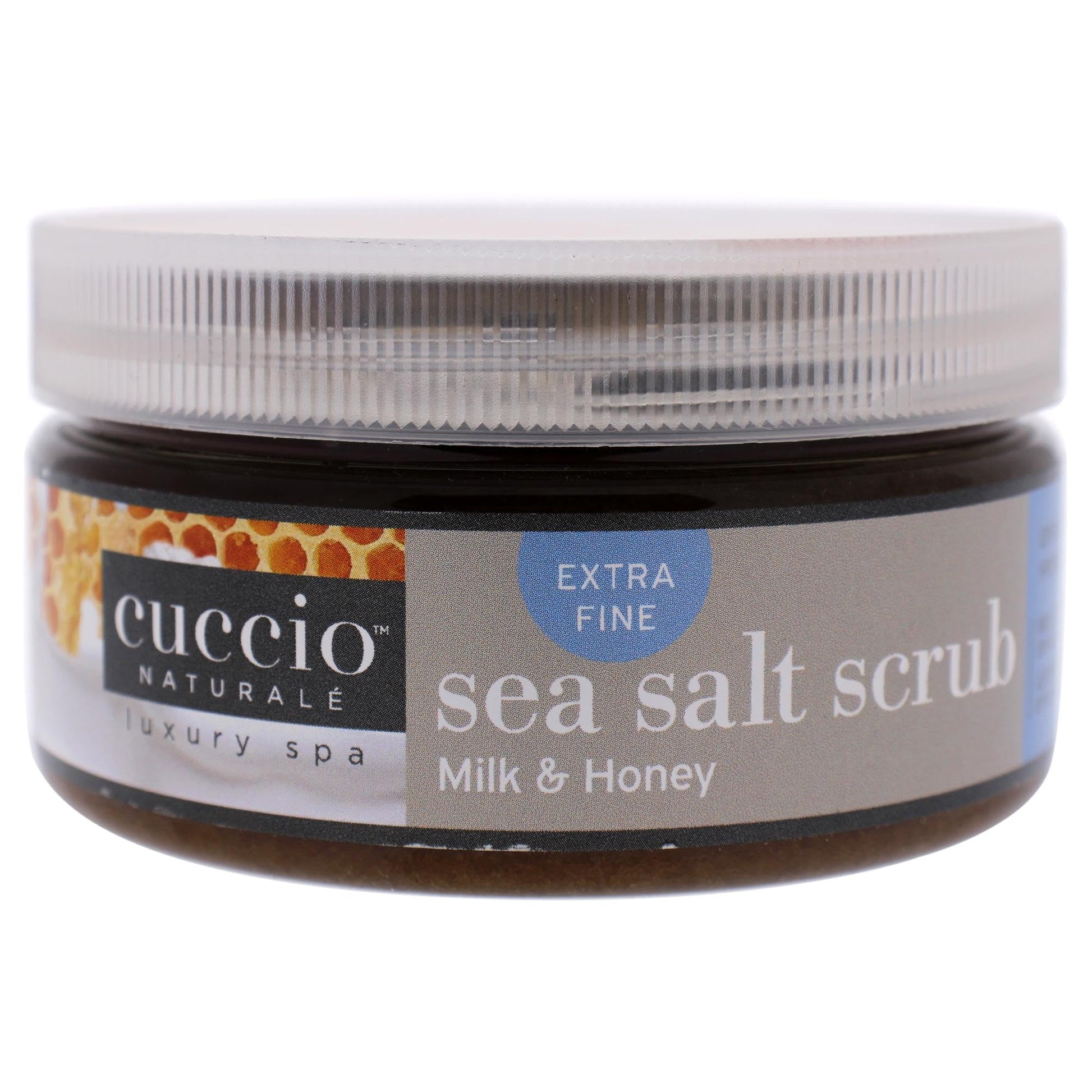 Cuccio Naturale Sea Salt Scrub - Nourishes And Exfoliates To Remove Dead Skin Cells - Leaves Skin Supple, Radiant And Youthful Looking - Provides Deep Hydration - Milk And Honey - 237 ML