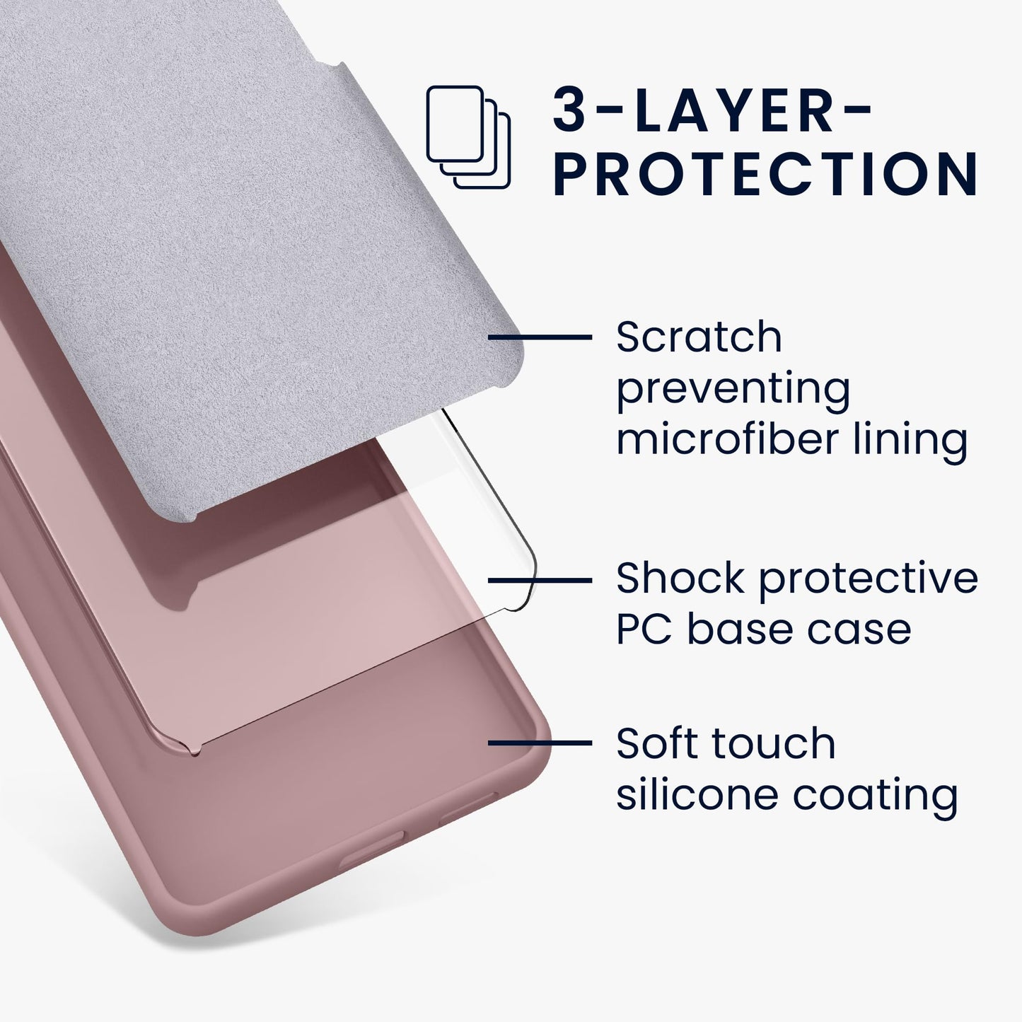 kwmobile Carcasa Compatible con Google Pixel 8a Funda - Case TPU y Silicona antigolpes - Apto Carga inalámbrica - Lila Color Carne