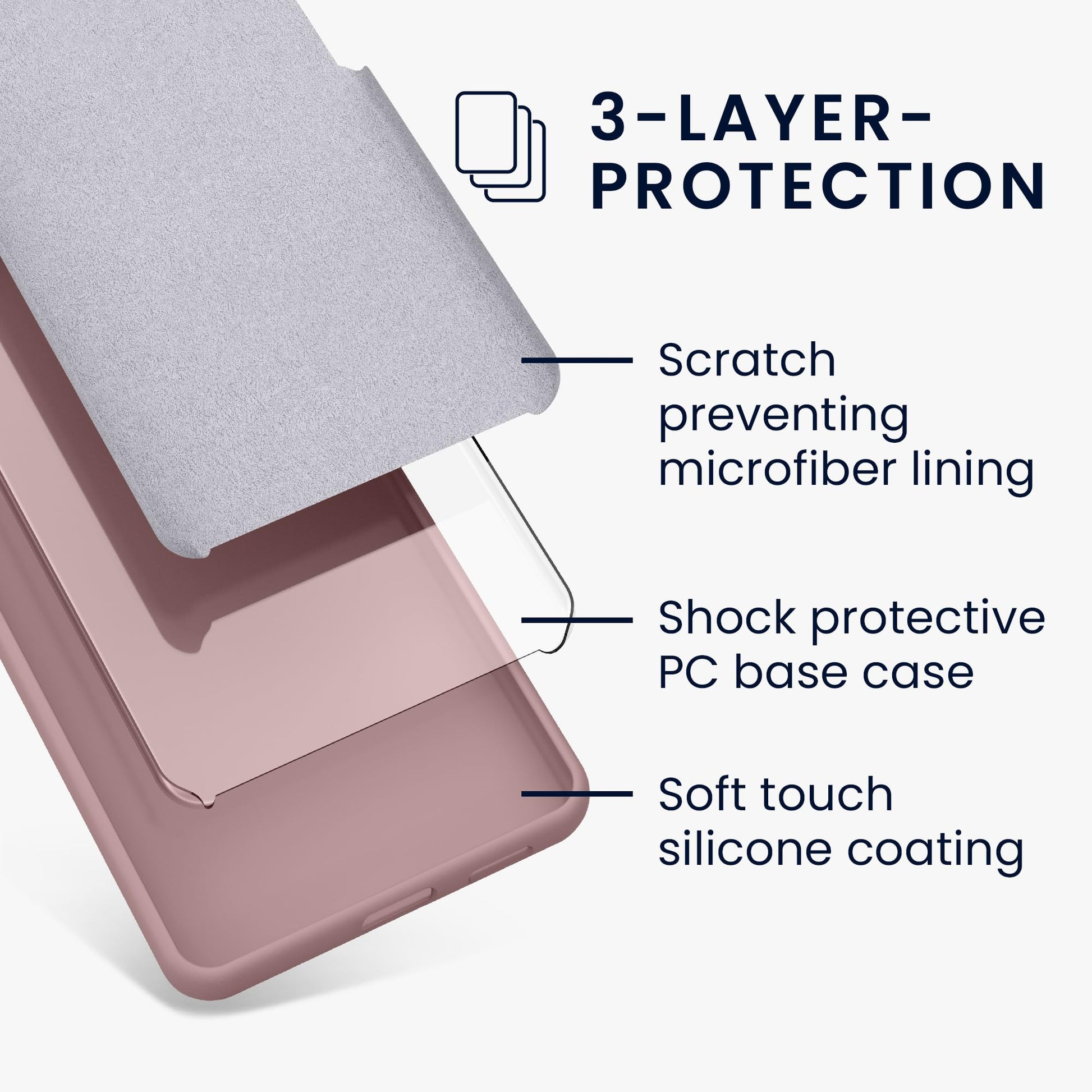 kwmobile Carcasa Compatible con Google Pixel 8a Funda - Case TPU y Silicona antigolpes - Apto Carga inalámbrica - Lila Color Carne