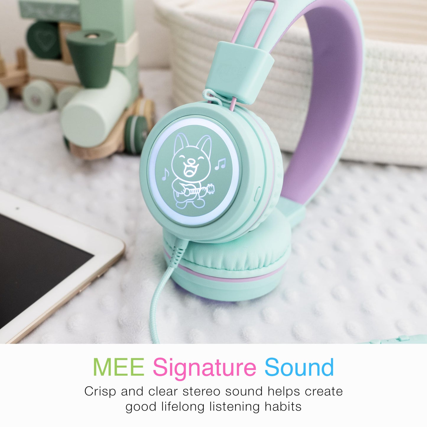 Auriculares MEE audio KidJamz KJ55 USB-C LED Multicolores para Niños