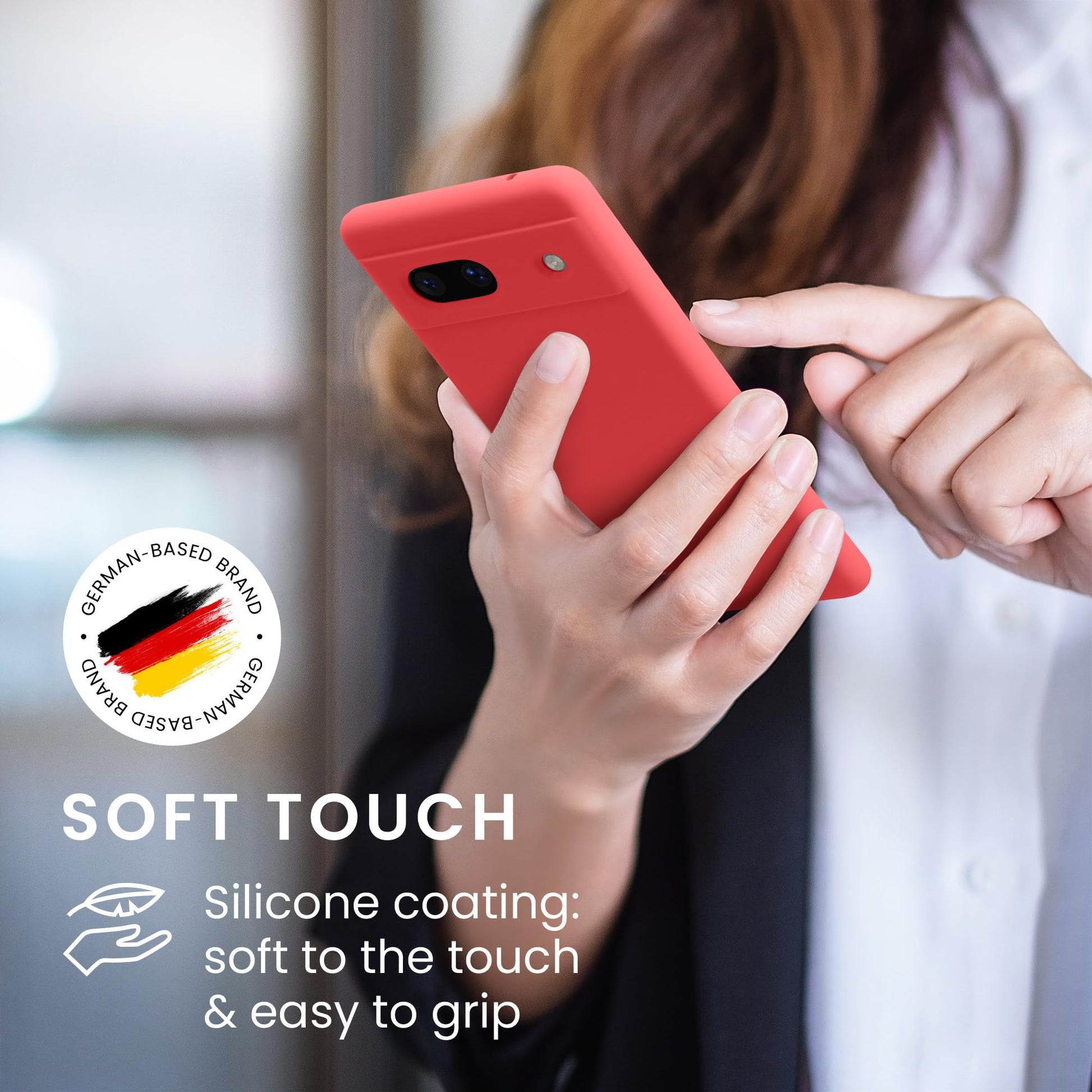 kwmobile Carcasa Compatible con Google Pixel 7a Funda - Case TPU y Silicona antigolpes - Apto Carga inalámbrica - Dolce Vita
