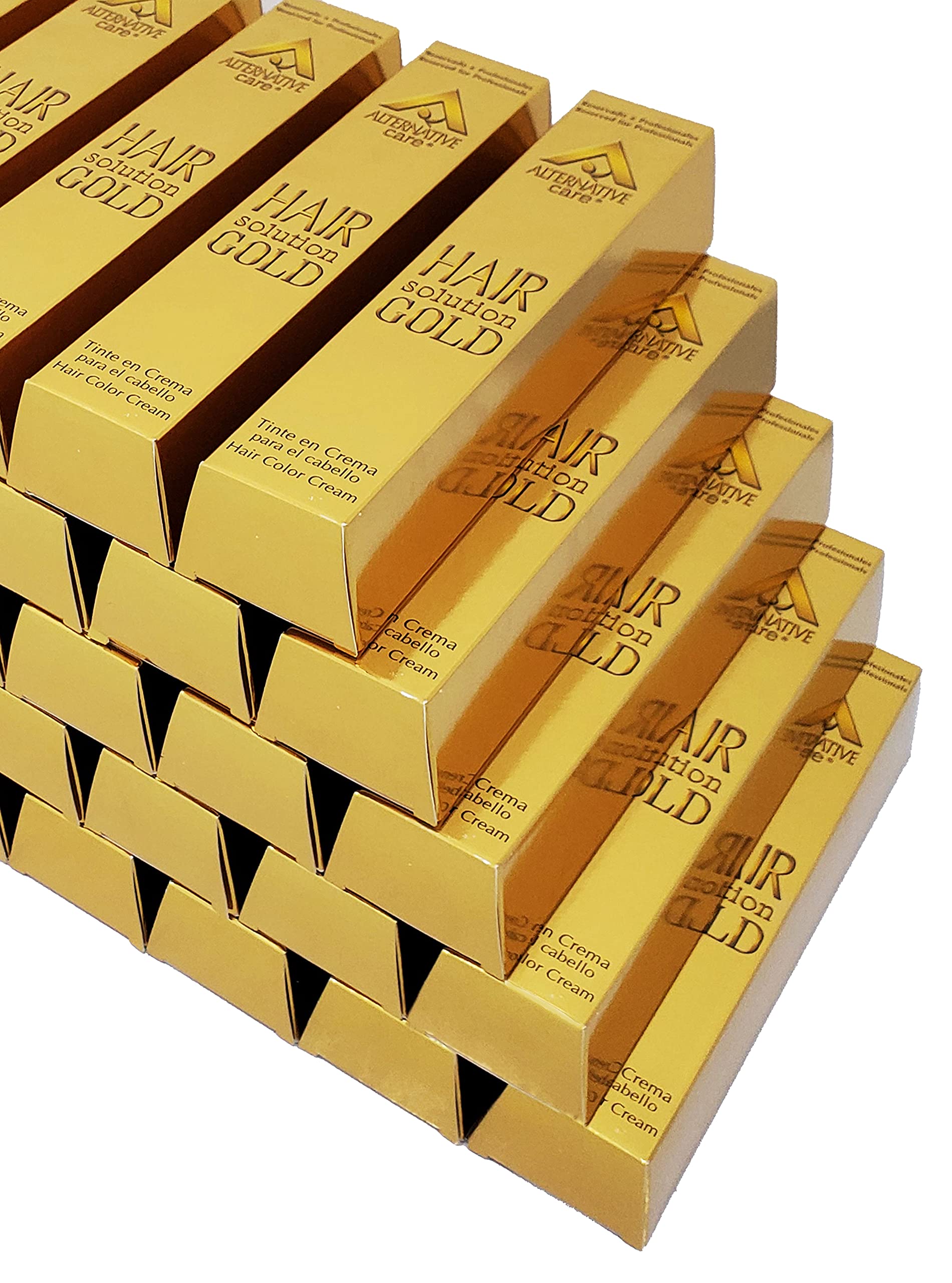 Tinte en Crema Profesional para Cabello - HAIR SOLUTION GOLD, Color Castaño Oscuro, 90g + Oxidante 90ml. ¡Permanente y de calidad! Ideal para mujeres. ¡Deslumbra con tu nuevo look!