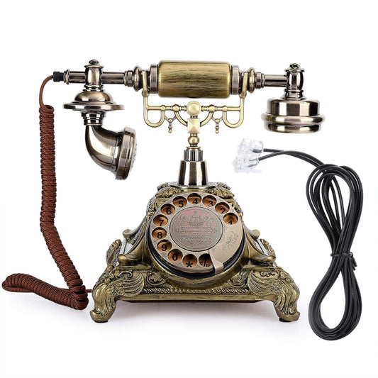 Teléfono Antiguo Vintage, Teléfono Decorativo Resina Epoxi Tocadiscos Clásico Dial Vintage Archaistic Teléfono Europeo Teléfono de Escritorio para una Vida Artística Elegante, Oficina en Casa