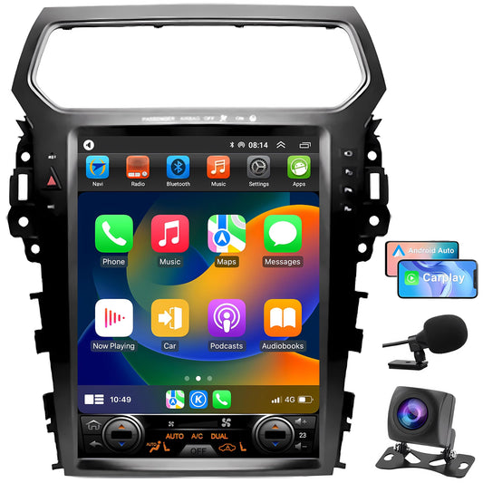 Radio Estéreo de Coche Android 14 Ford Explorer 2011 12.1 Pulgadas