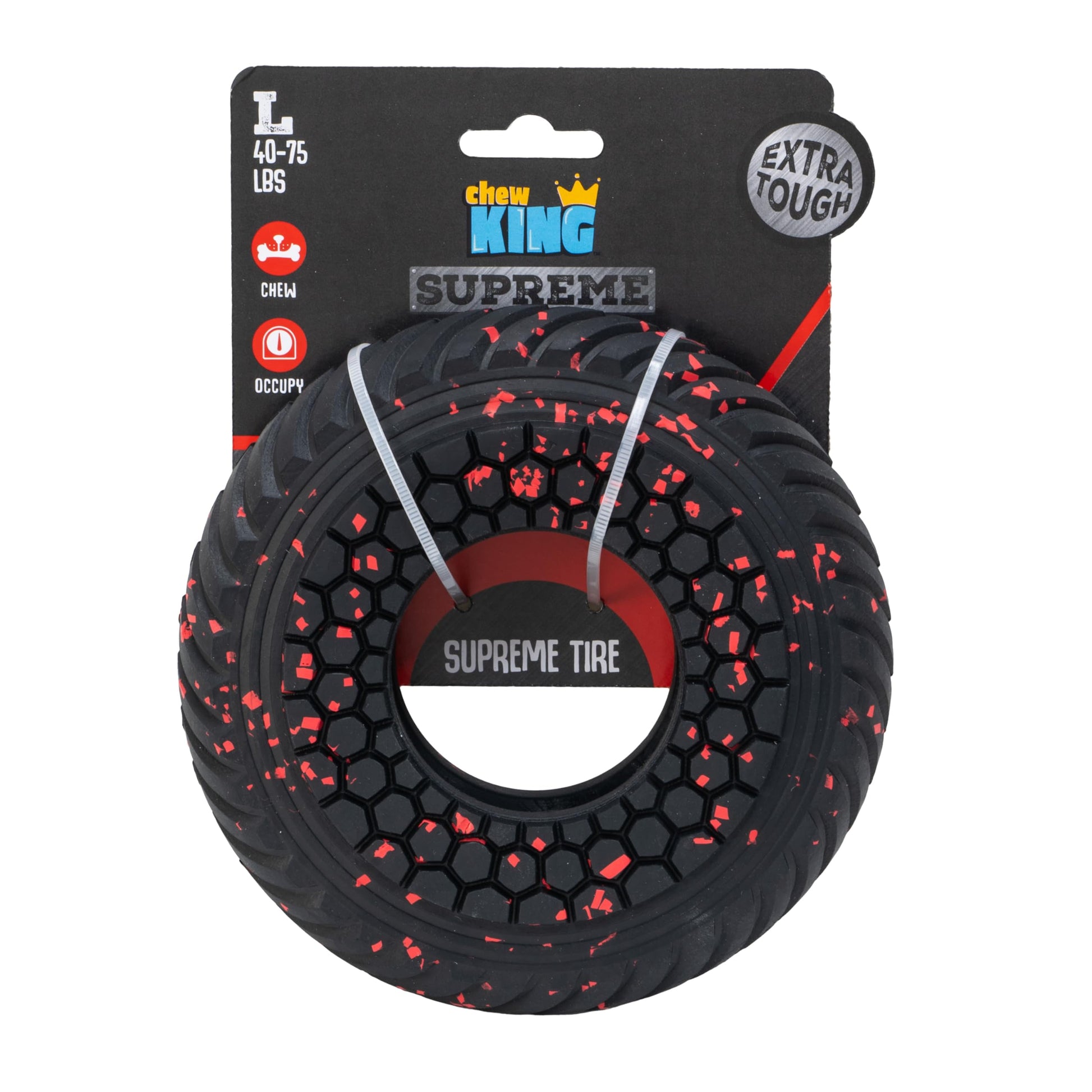 Chew King Supreme - Colección de Juguetes para Perros, Anillo Supremo Mediano