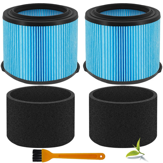 LVJUSEN VF3500 Filtro de repuesto para Ridgid Shop Vaccum, 26643 Filtro de polvo fino para aspiradoras portátiles de 3/4/4.5 galones, reemplaza WD40700, WD30500-2 unidades