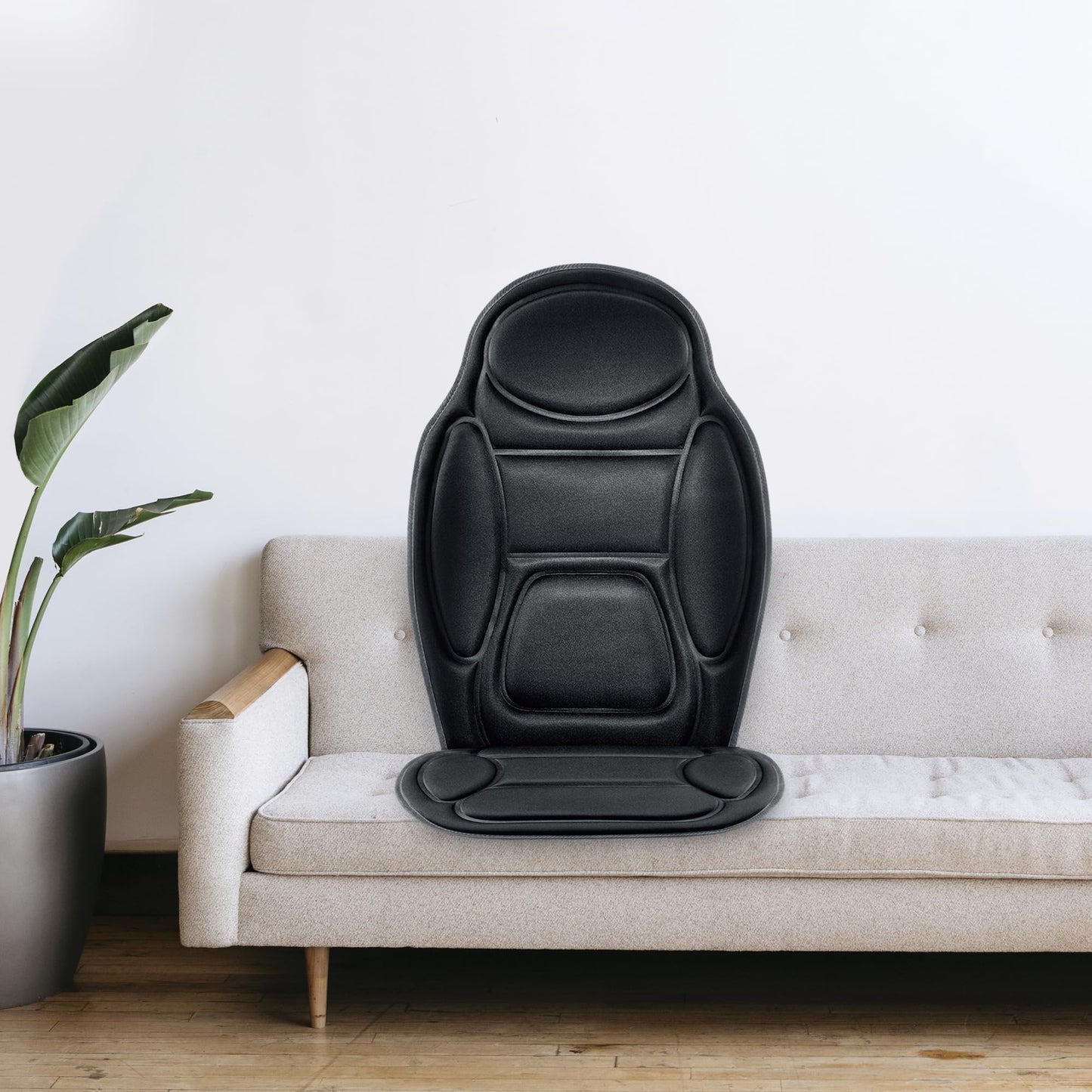 Masajeador de Espalda Shiatsu con 5 Motores de Vibración y 4 Niveles de Intensidad Ajustables