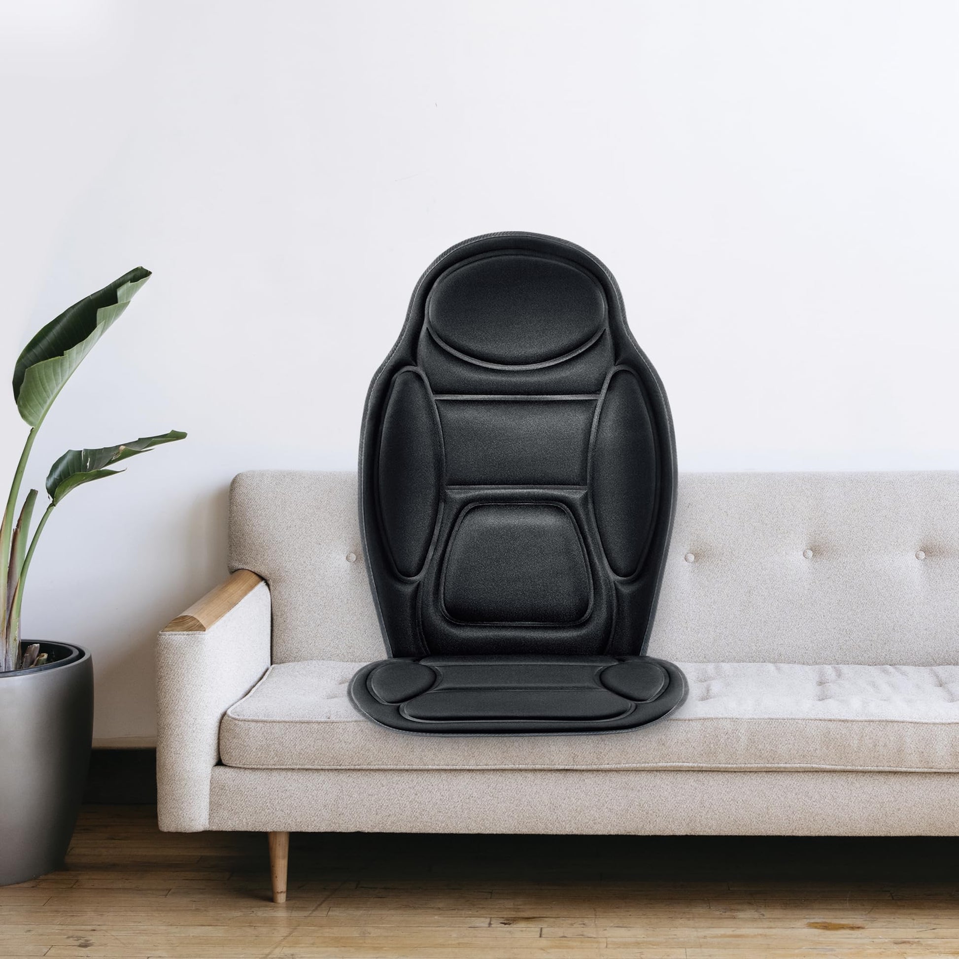 Masajeador de Espalda Shiatsu con 5 Motores de Vibración y 4 Niveles de Intensidad Ajustables