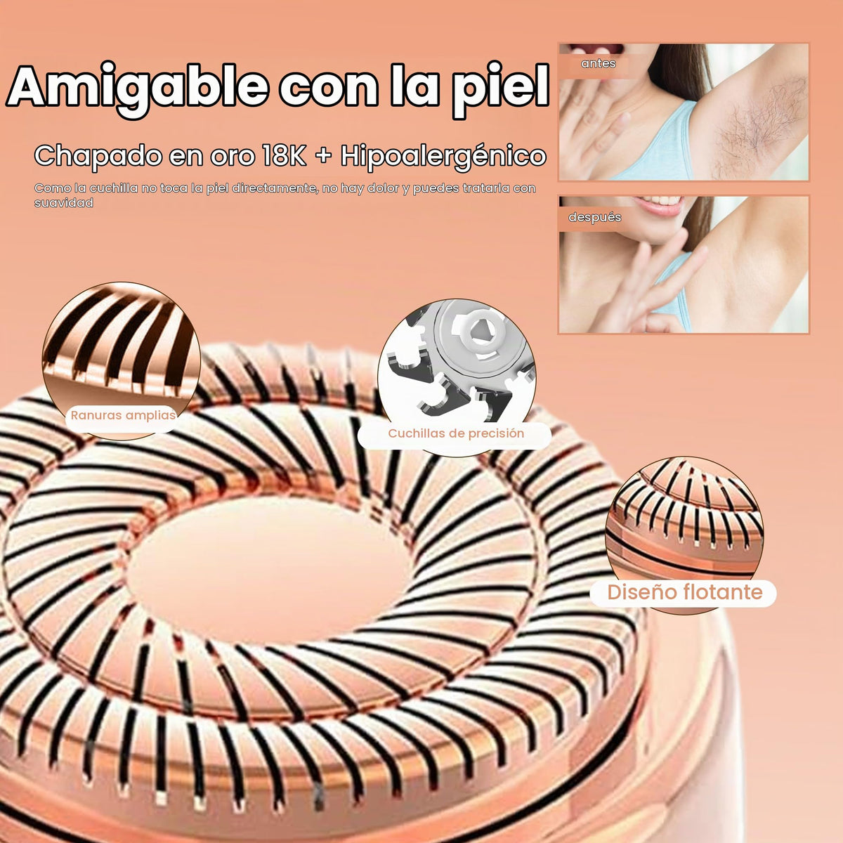 Cabezales de repuesto para el acabado Touch Flawless Facial removedor de vello para mujeres Gen 2, cabezales de repuesto para depilación impecable