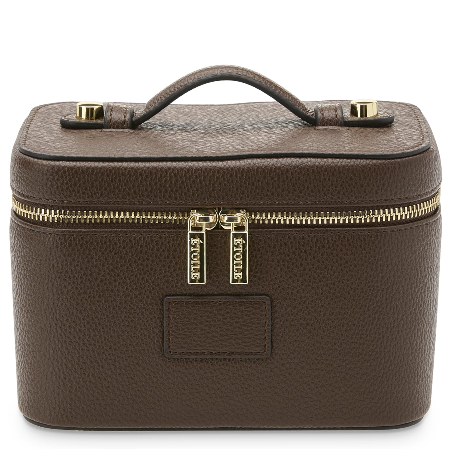 ETOILE - Mini estuche de cambiador elegante organizador de bolsa de maquillaje de viaje con divisores extraíbles, Espresso, Mini estuche de viaje cosmético