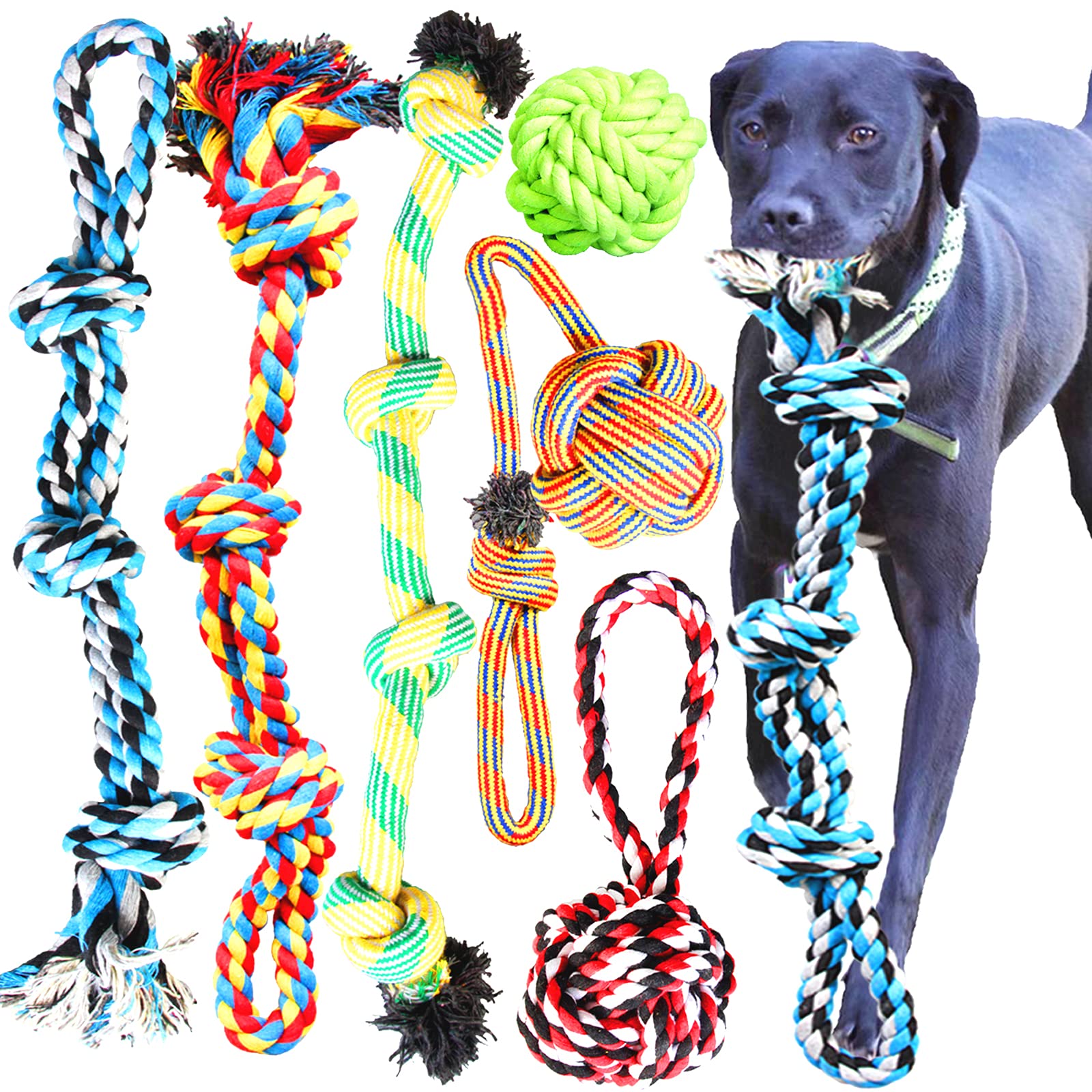 Juguetes de Cuerda Youngever Multicolor para Perros XL Grandes