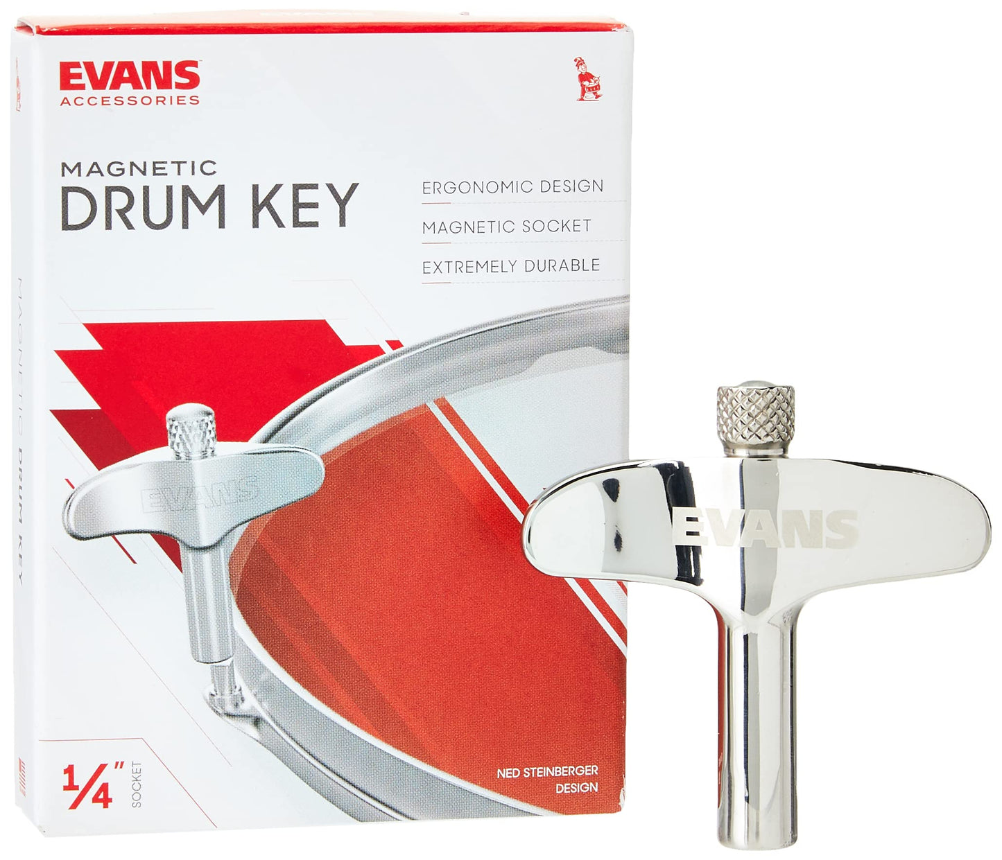 EVANS Llave para Batería DADK Herramienta de Afinación Ajuste Preciso Más Durabilidad Ergonómico Fácil de Usar Accesorio para Bateristas - DADK - Llave para Batería.