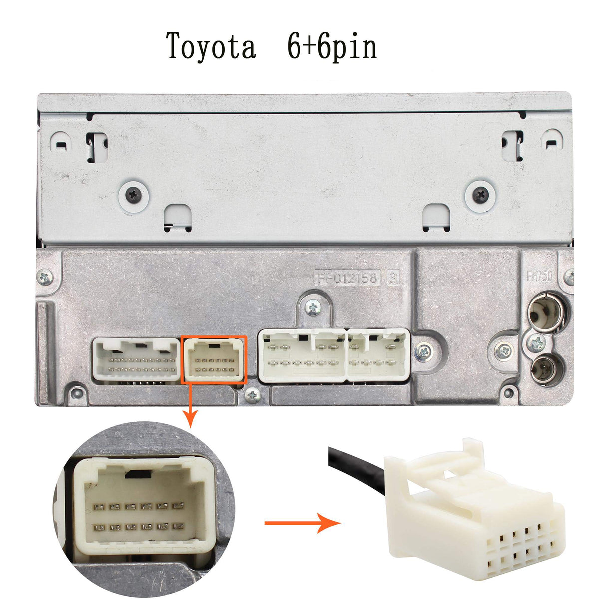 Adaptador USB AUX Yomikoo Toyota Entrada de Música