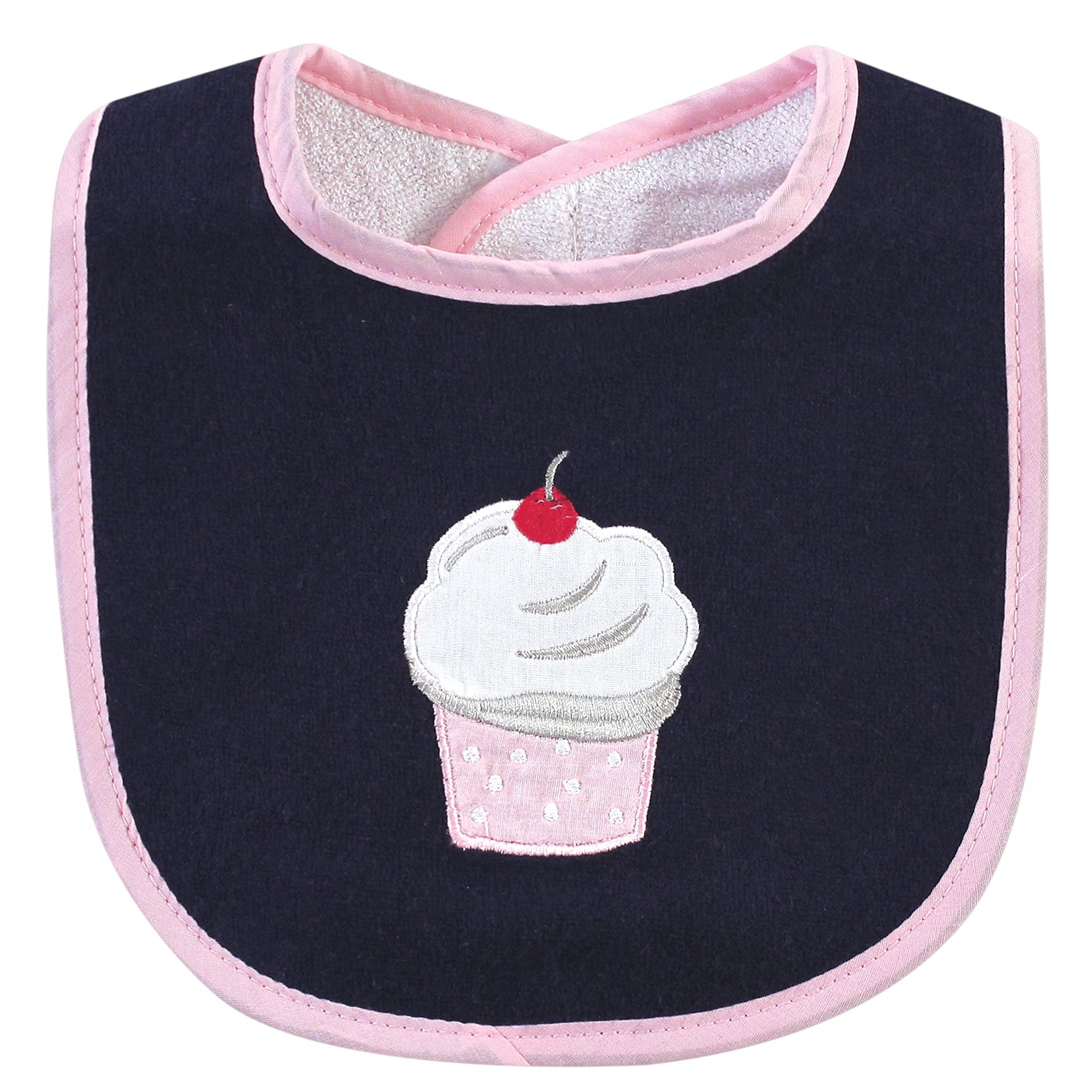 Hudson Baby Conjunto de babero y paño para eructos de algodón unisex para bebé, magdalenas, talla única
