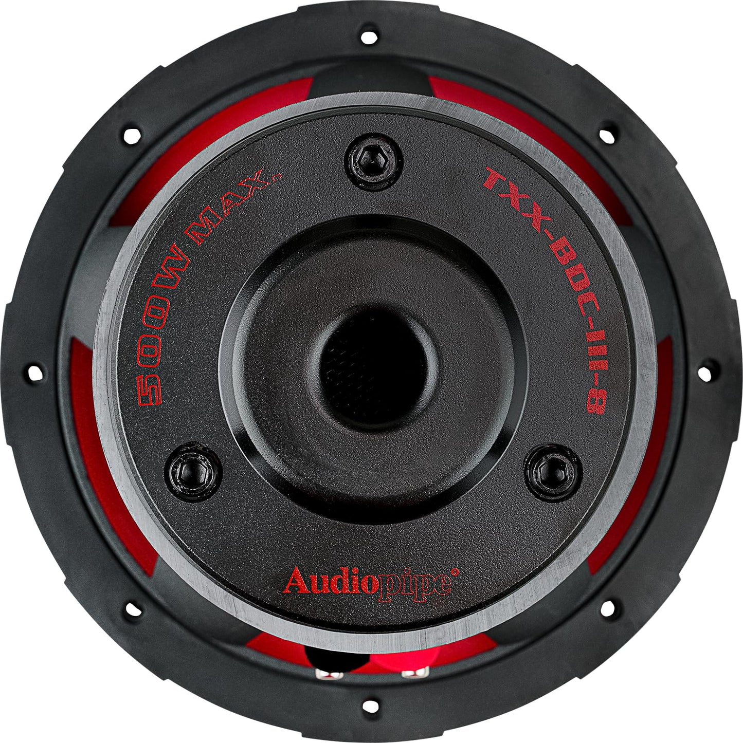 Audiopipe - Subwoofer de cono compuesto de triple pila de 8 pulgadas (TXX-BDC-III-8), rendimiento superior, 500 W, 3 imanes, bobina de voz BASV, cesta de aluminio, cono de papel sin prensa, 2 x 4